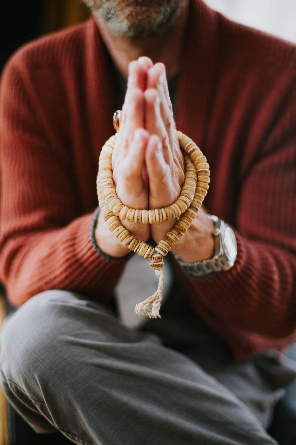 Authentic Himalayan Bone Mala Beads - 108 Prayer Beads for Meditation, Yoga & Spiritual Practice - Handcrafted Buddhist & Hindu Prayer Necklace for Mindfulness & Stress Relief