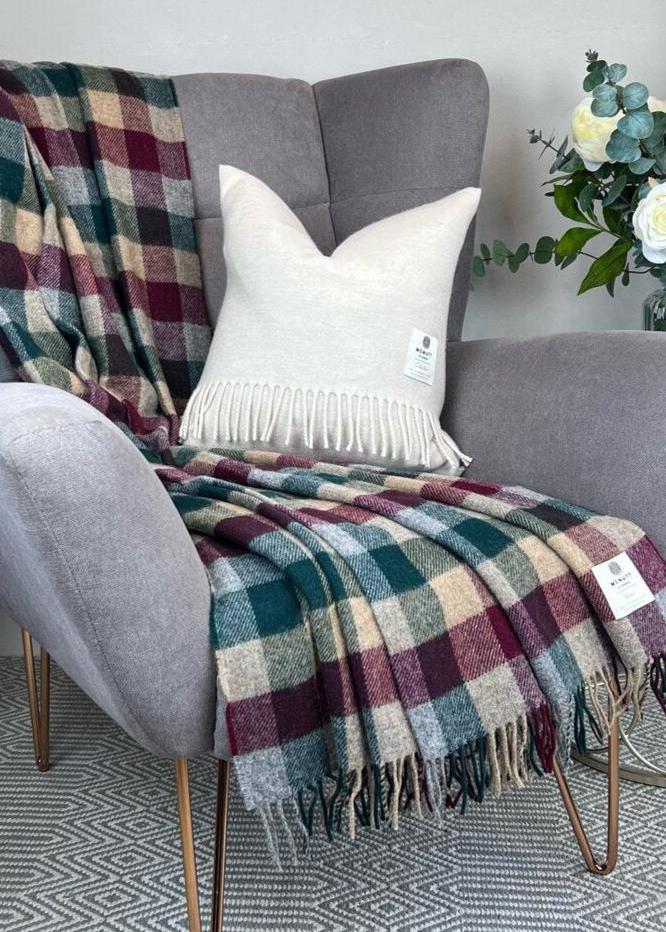 McNutt Wool Blanket for Hiking & Camping - Warm Outdoor Trekking Blanket for Backpacking, Picnics, and Travel - All-Season Cozy Woolen Throw for Home & Adventure Use