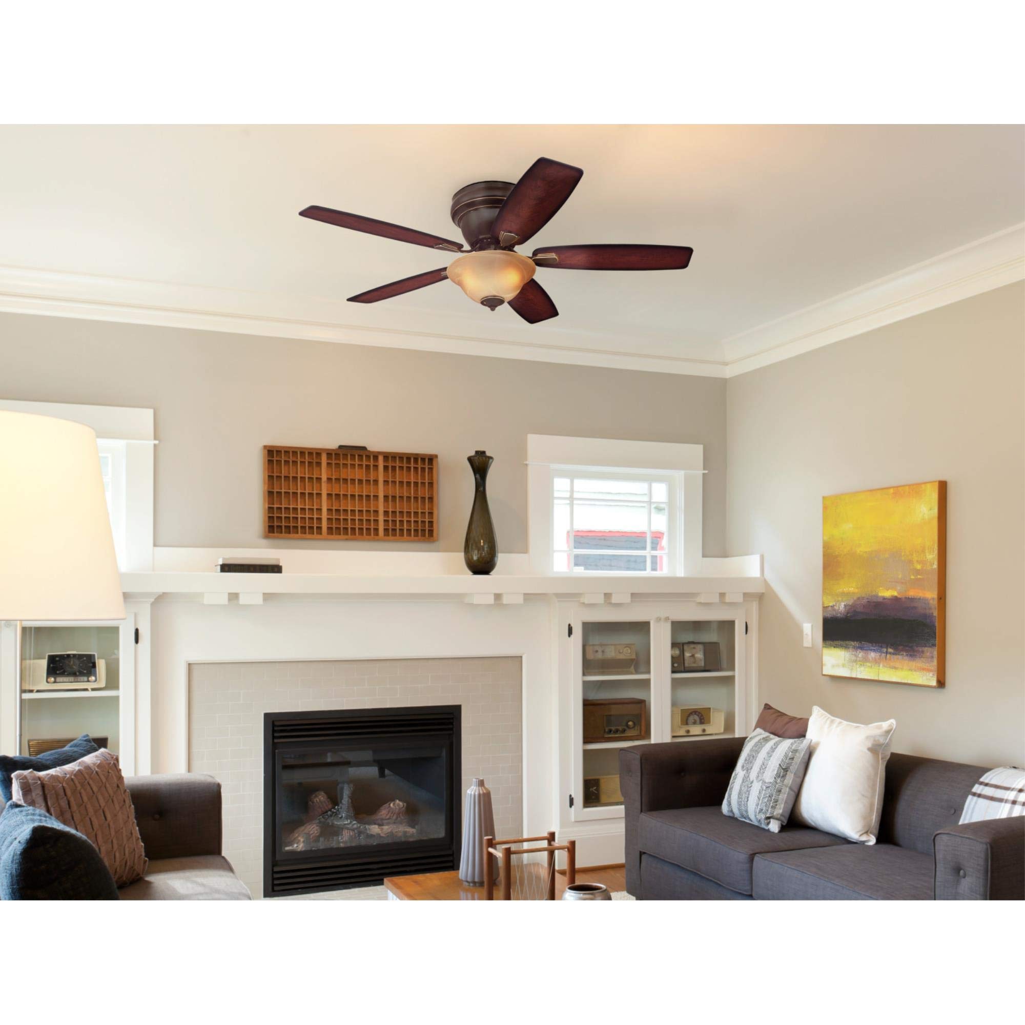 Westinghouse 7230600 52 Inch Sumter Indoor Ceiling Fan with Light Kit, Classic Bronze Finish - Perfect for Living Room, Bedroom & Home Office