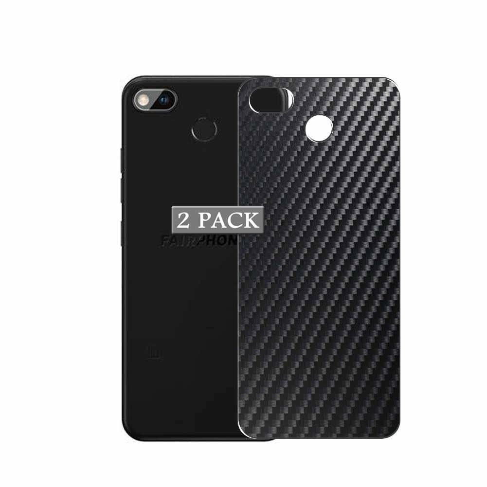 2-Pack Back Protector Film for Fairphone 3+ PLUS - Black Sticker Skin (Not Tempered Glass) | Scratch-Resistant Protection | Perfect for Everyday Use & Travel