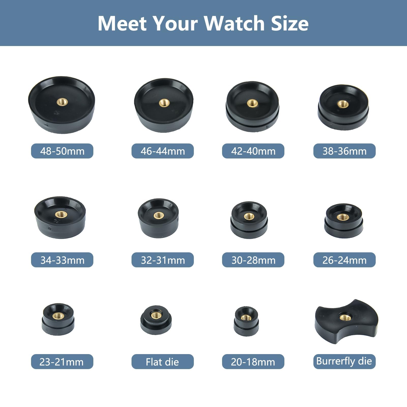 6 in 1 Professional Watch Repair Kit with Watch Press Tool & Battery Replacement - Includes Watch Back Remover, Case Opener & Adjustable Tools for DIY Watch Maintenance - Perfect for Watchmakers, Jewelers & Home Watch Repair Enthusiasts