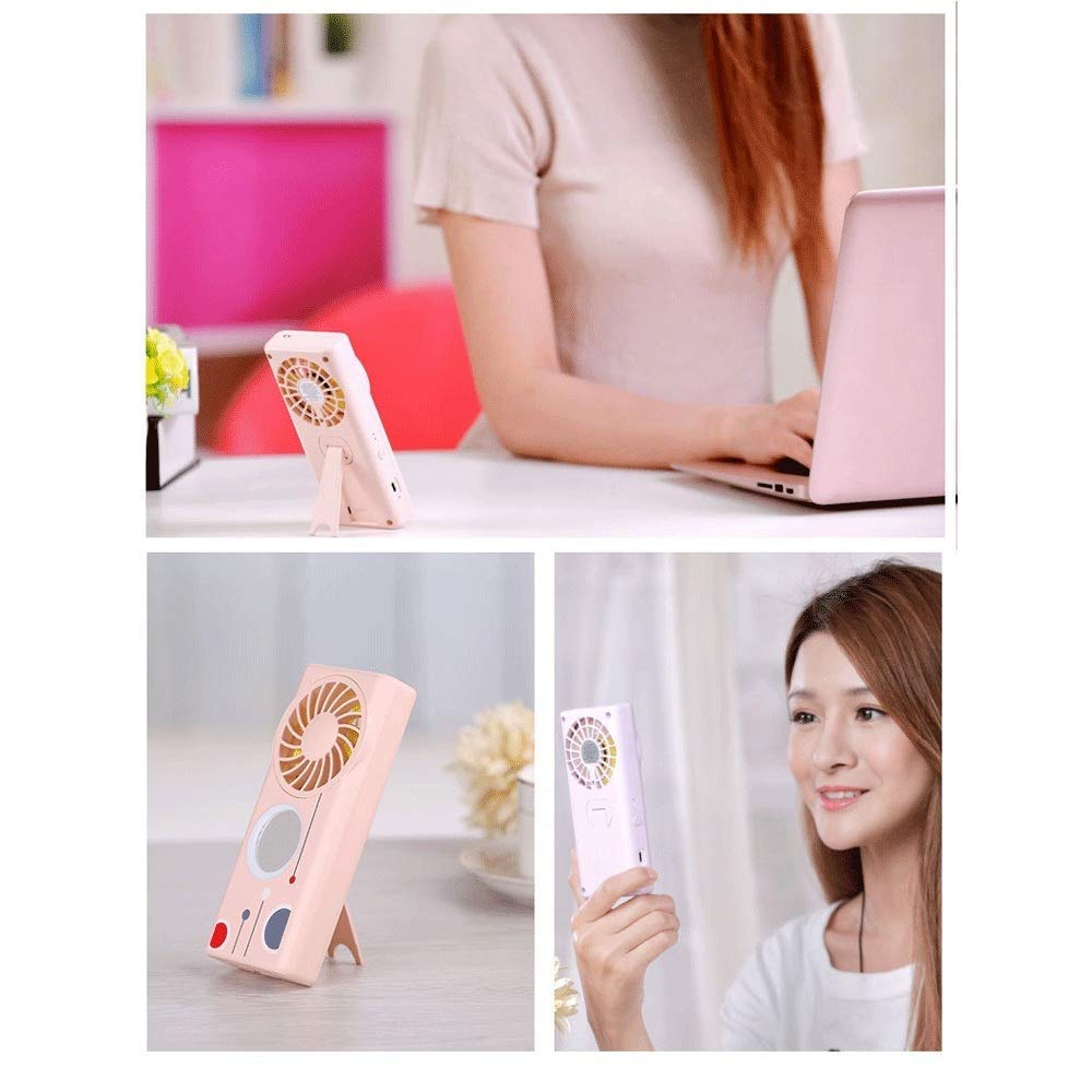 Portable Mini USB Personal Fan - Handheld Cooling Blower for Eyelash Extensions, Travel, Home & Office Use - Compact Air Conditioner Alternative (Pink) | Perfect for Makeup Artists, Commuters & Desk Workers