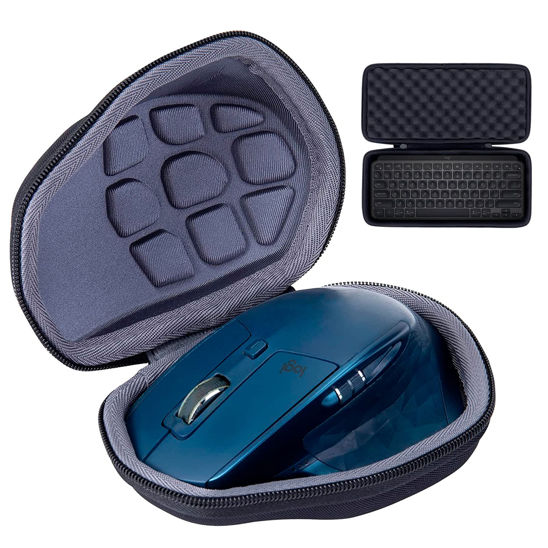 Durable Hard Protective Case for Logitech MX Master 2S Mouse & MX Keys Mini Keyboard - Travel Storage & Office Organization Accessory