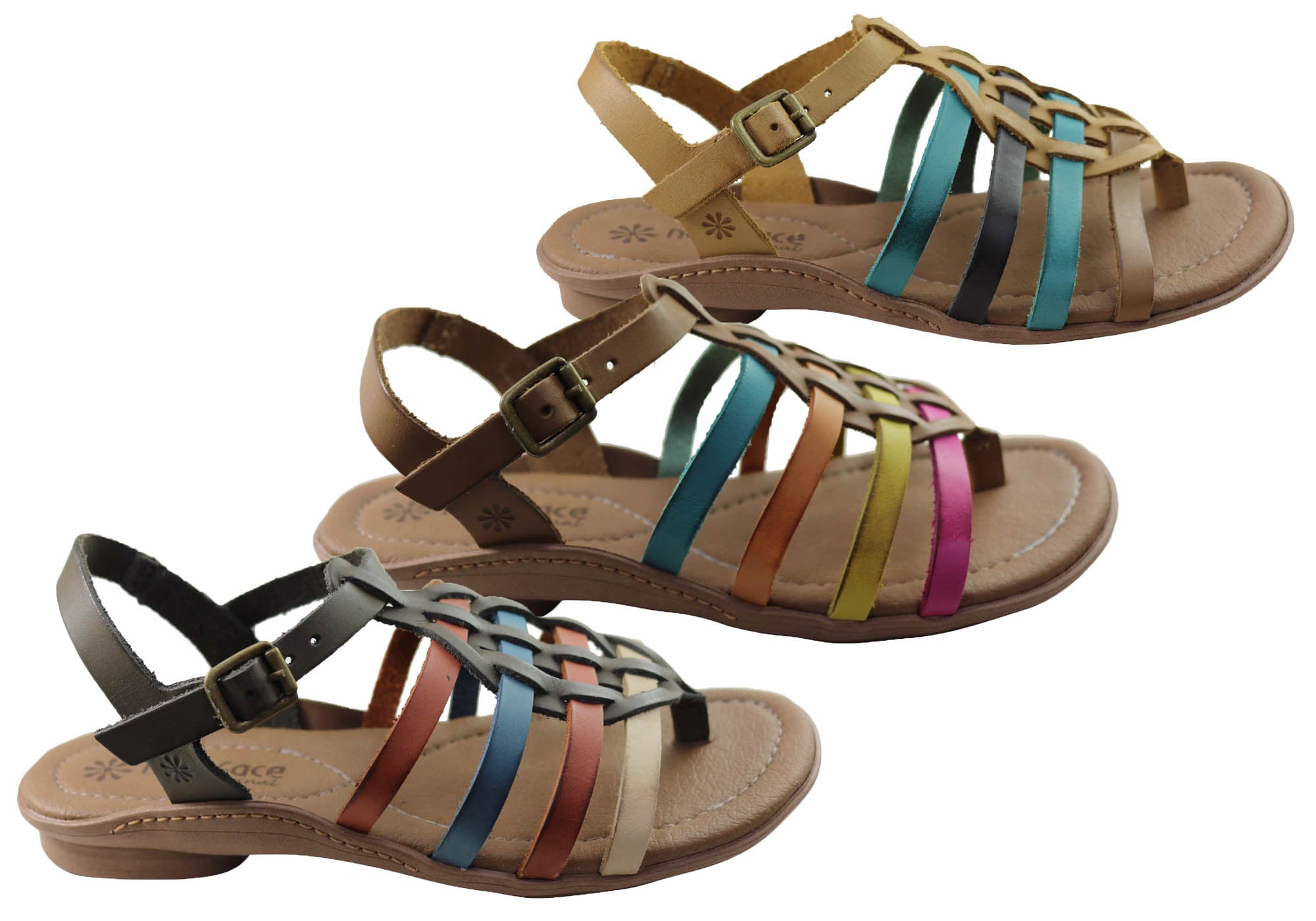 New Women's Comfortable Leather Sandals - Handmade in Brazil - Perfect for Summer, Beach, and Casual Outings