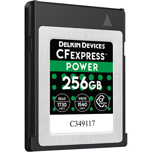 Delkin DCFX1256 256GB Power CFexpress Type B Memory Card - High-Speed Performance for Professional Photography & 4K Video Recording