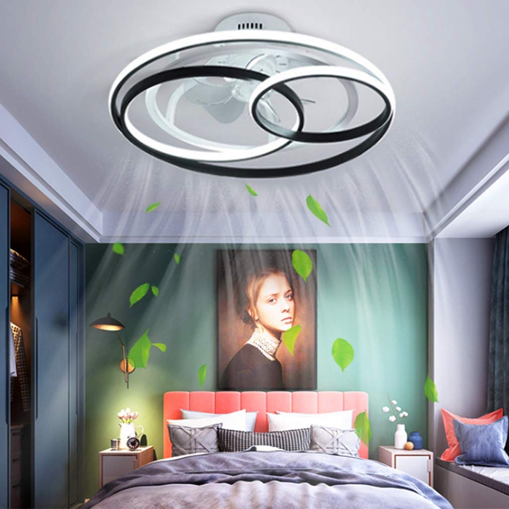 Modern LED Ceiling Fan with Dimmable Remote Control - Energy Efficient Invisible Blades, Soft Lighting for Bedroom, Living Room, Nursery & Dining Room - Perfect for Home Cooling and Ambient Lighting