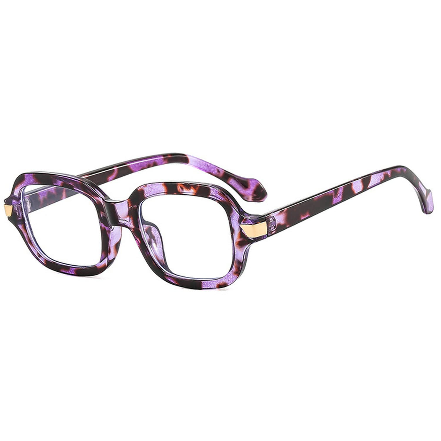 Vintage Purple Floral Reading Glasses for Women - Small Retro Fashion Frames with Blue Light Blocking - Perfect for Computer Work, Reading & Office Use