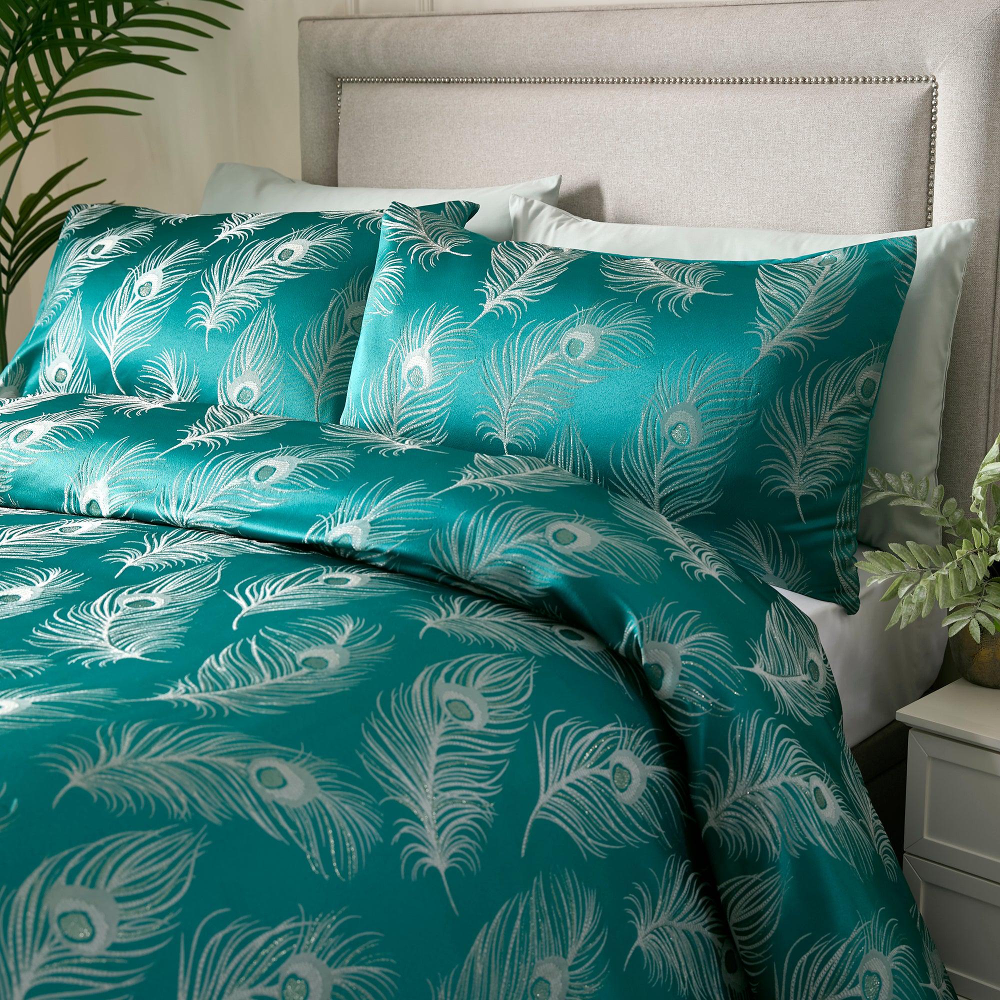 Laurence Llewelyn Bowen Dandy Duvet Cover Set - Teal Blue Luxury Bedding | Perfect for Master Bedroom, Guest Room & Coastal Decor