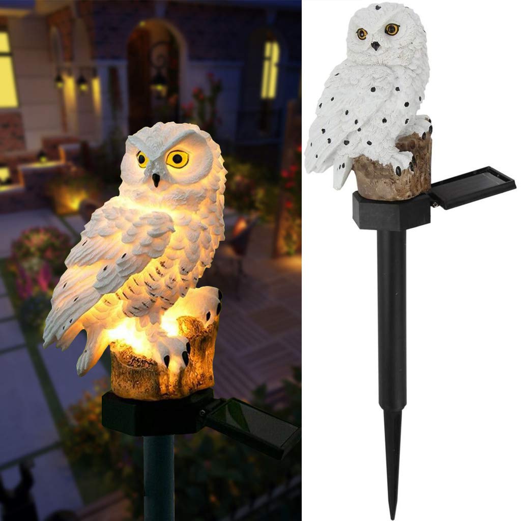 Solar Powered Owl Garden Lights - Waterproof LED Outdoor Pathway Lighting for Lawn, Yard & Garden Decor - Perfect for Patio, Walkway & Landscape Illumination