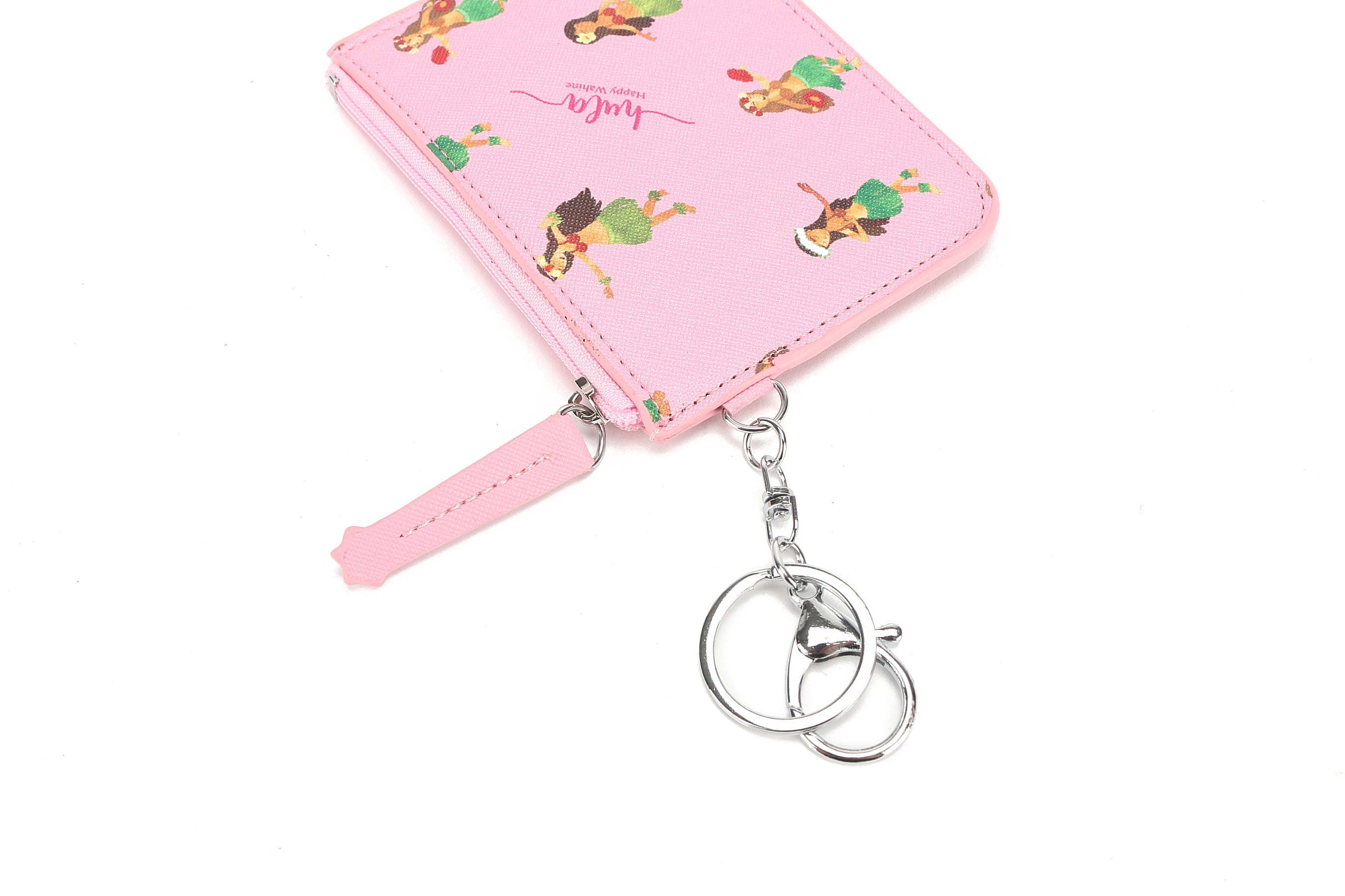 Hawaiian Hula Girl Pink Card Holder - Slim Wallet for Credit Cards & ID - Perfect for Beach, Travel, and Everyday Use