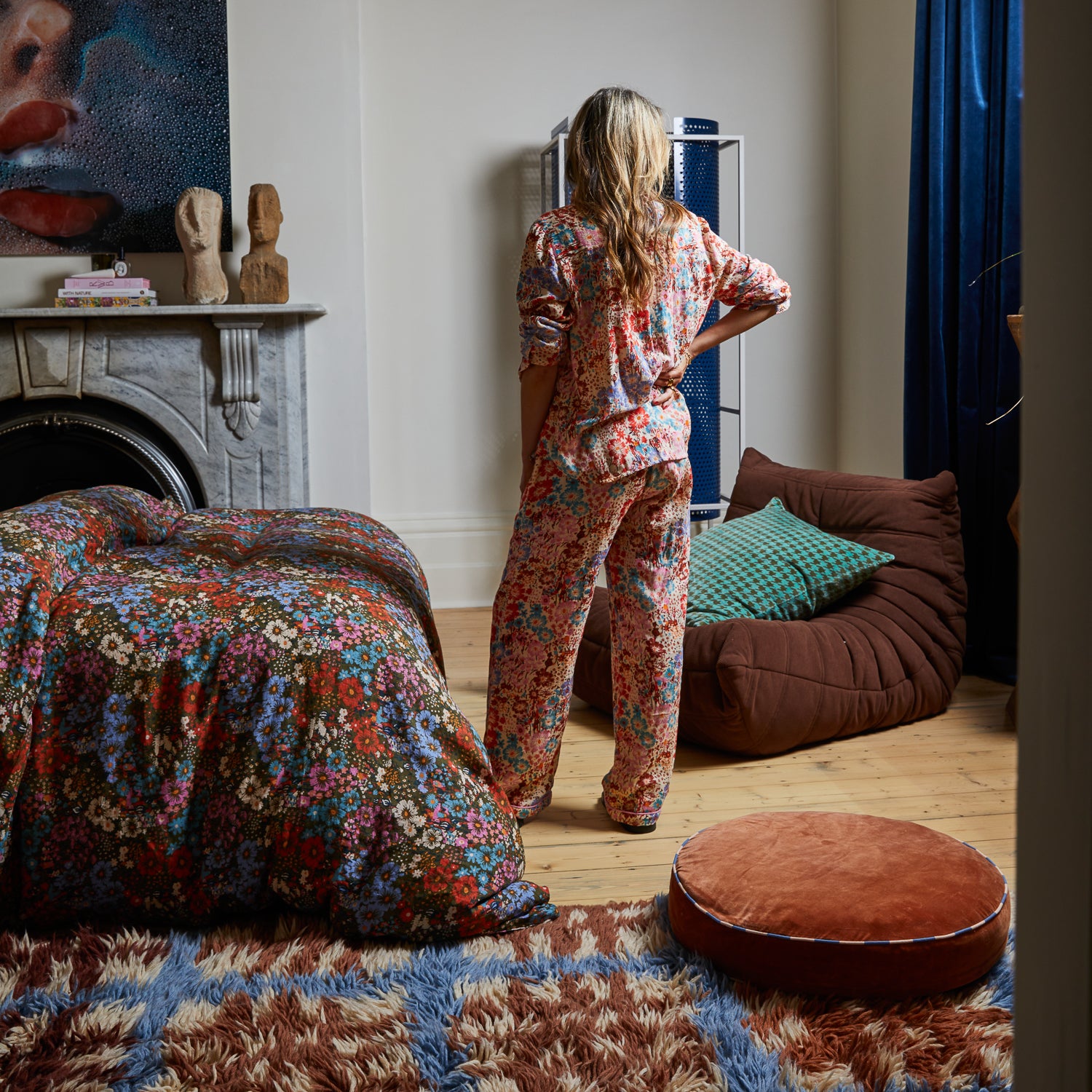 Soft & Breathable Meadow Cotton Pyjama Set for Women - Comfortable Sleepwear with Pockets - Perfect for Lounging, Travel & Relaxing at Home