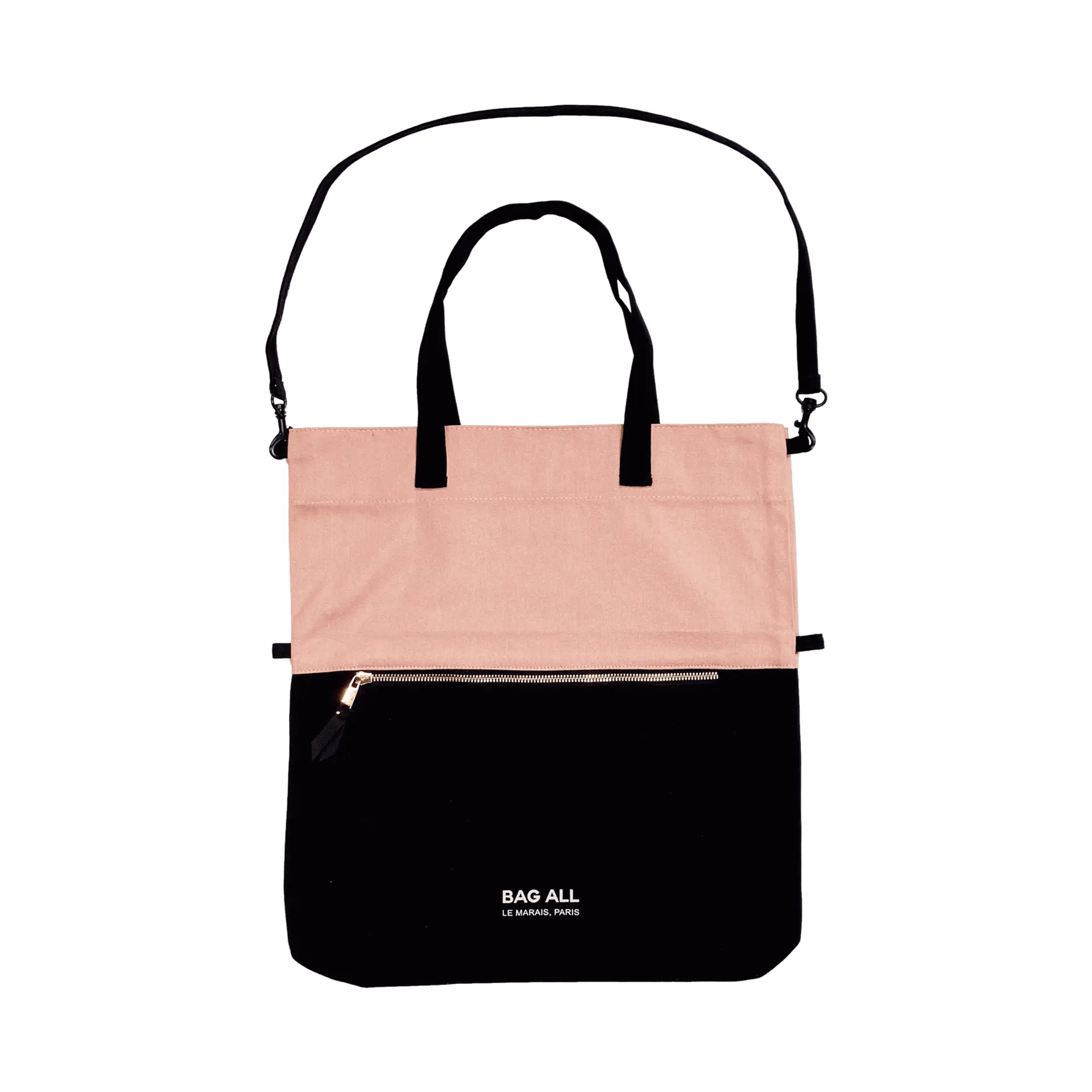 3-Way Tote Bag for Women - Crossbody, Handheld & Foldable Purse in Pink/Black - Perfect for Work, Travel & Shopping in New York