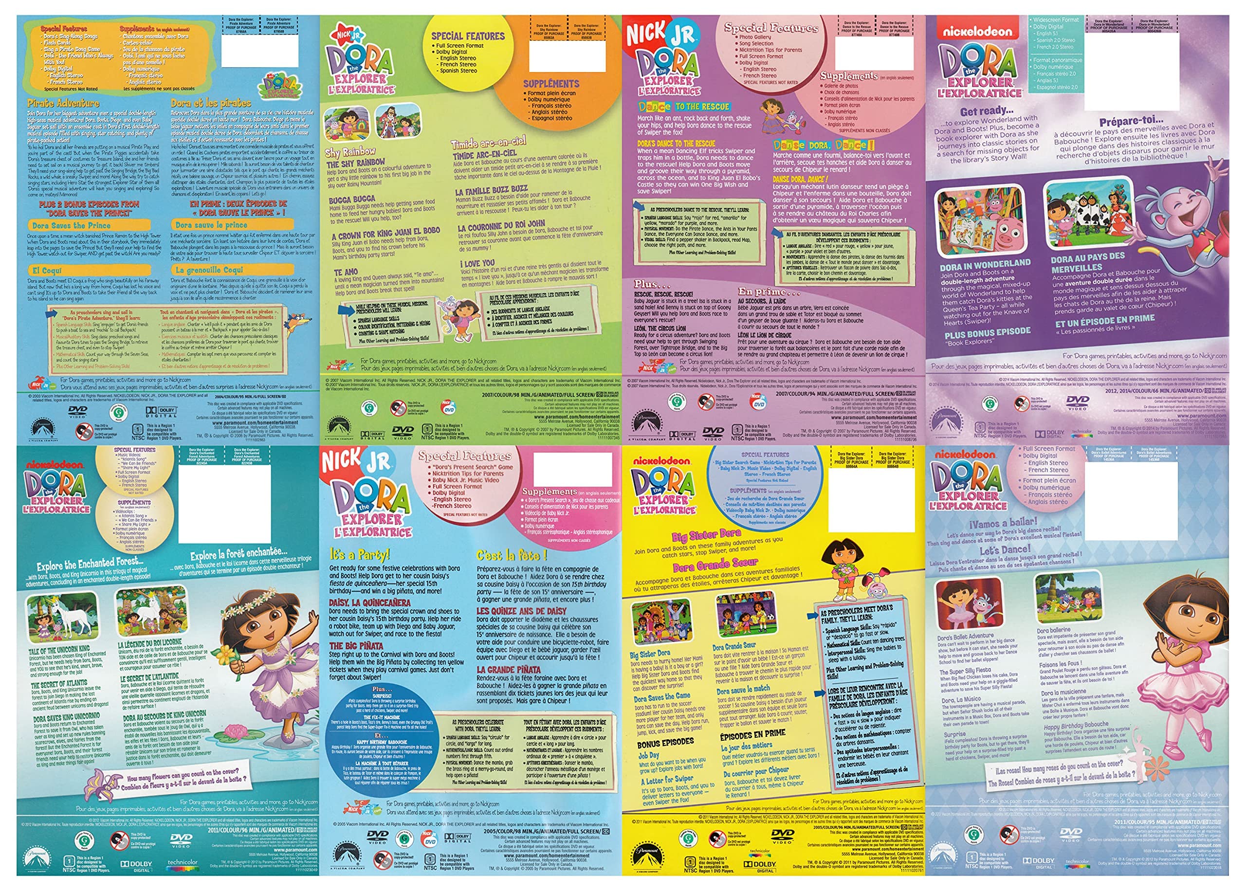 Pirate Adventure & Shy Rainbow Dance To The Rescue - Dora in Wonderland Enchanted Forest Adventures Party Pack with Ballet & Big Sister Episodes | Perfect for Kids' Birthday Gifts & Preschool Learning Activities