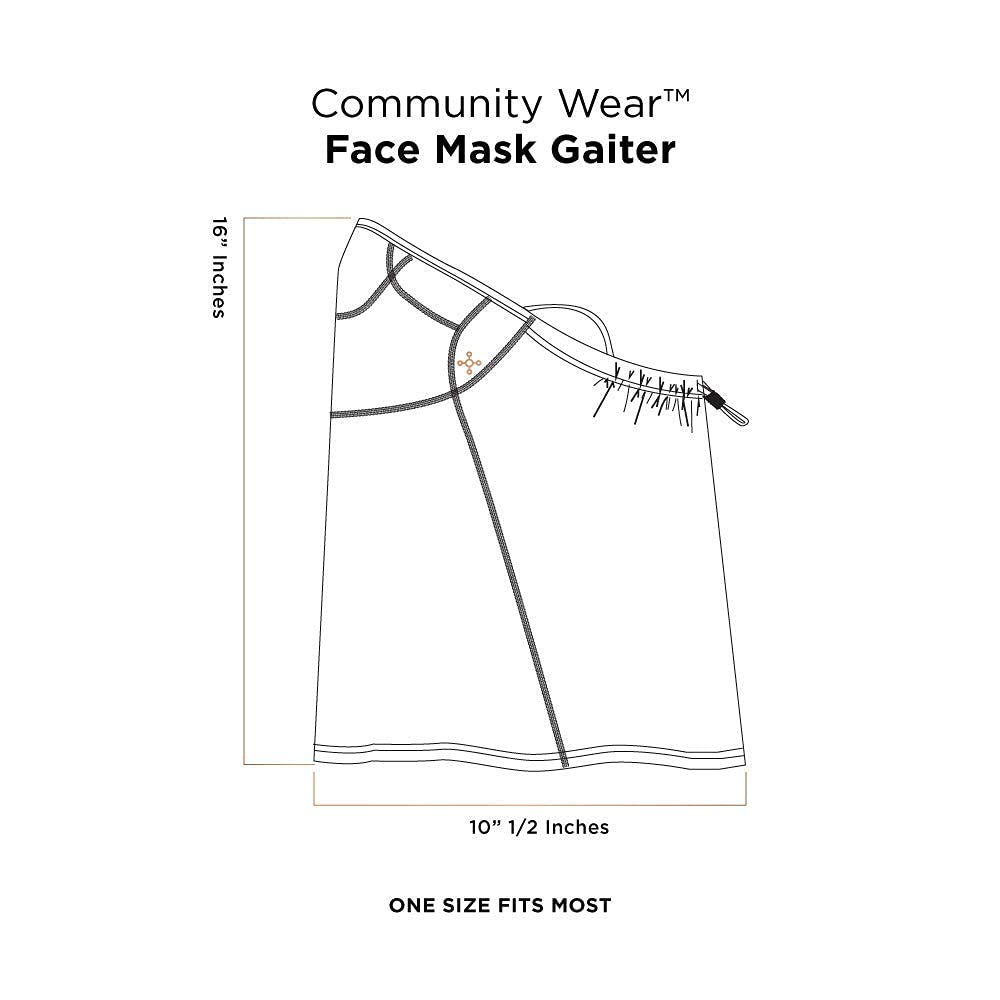 Tommie Copper Infused Face Mask Gaiter - Adjustable with Nose Wire & Rear Cinch - Built-in Face Cover for Outdoor Activities, Hiking & Travel - Breathable Copper Technology for Comfort & Protection
