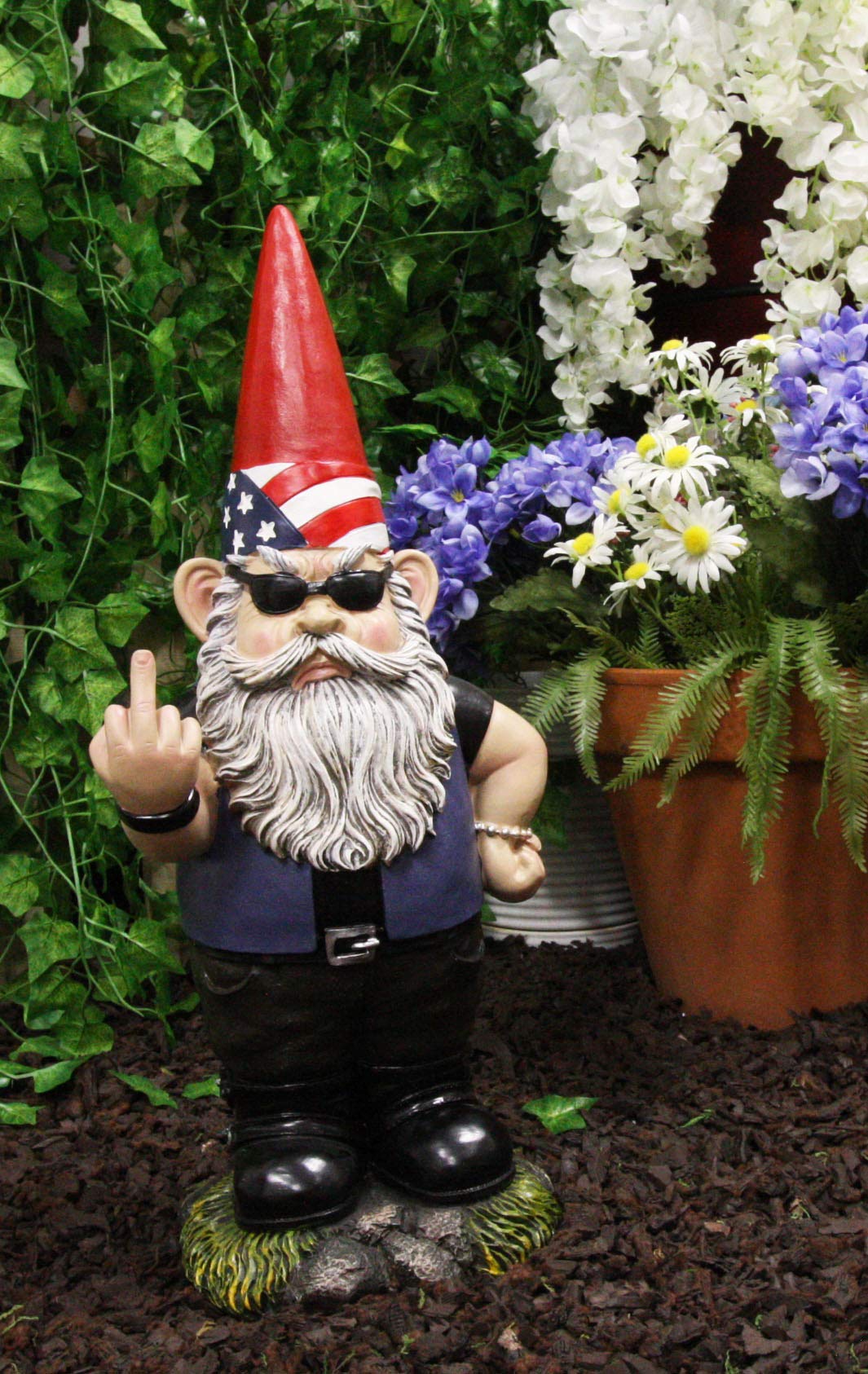 Ebros Rude Garden Gnome Statue - 17.25