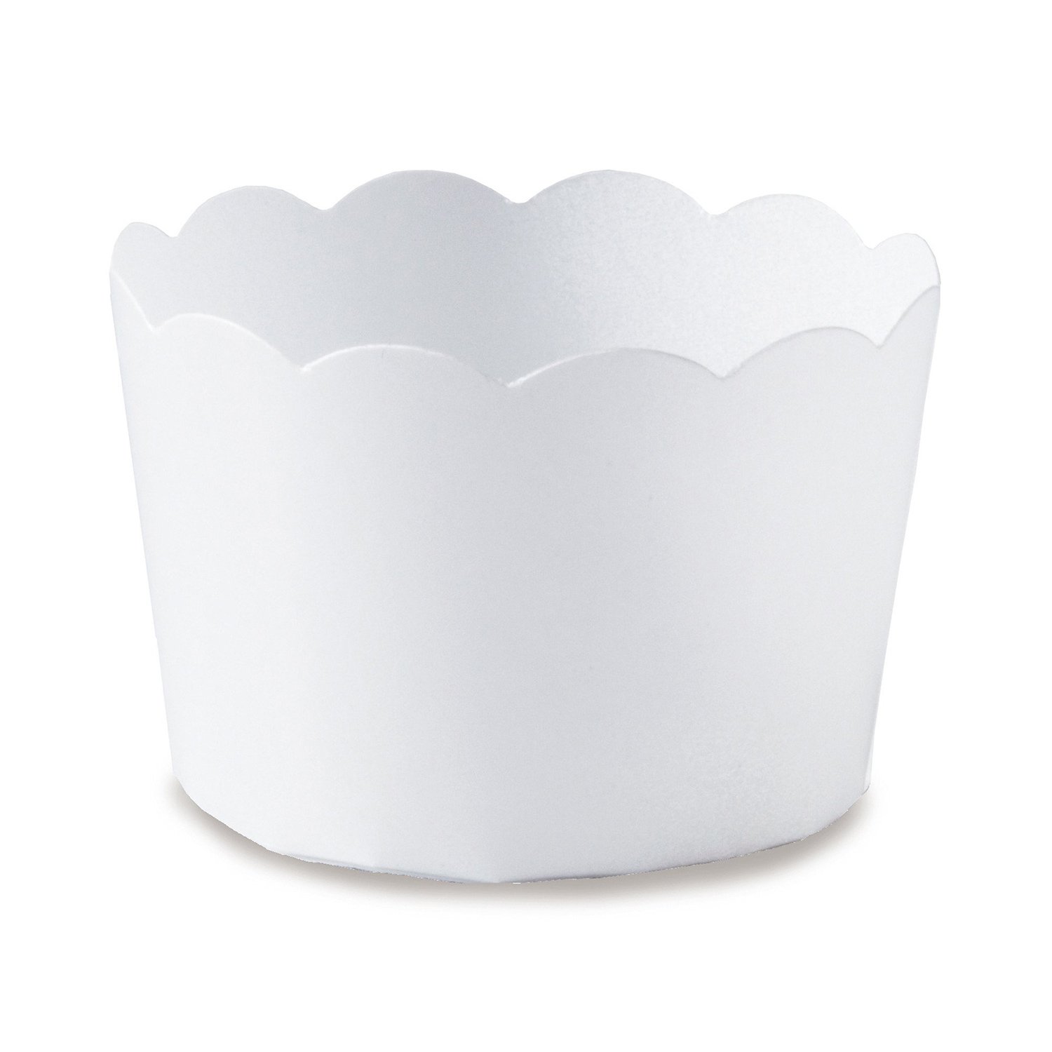 Welcome Home Brands White Plastic Baking Cups - 1.7 Inch Diameter x 1.4 Inch High - Pack of 100 - Perfect for Cupcakes, Muffins & Party Desserts