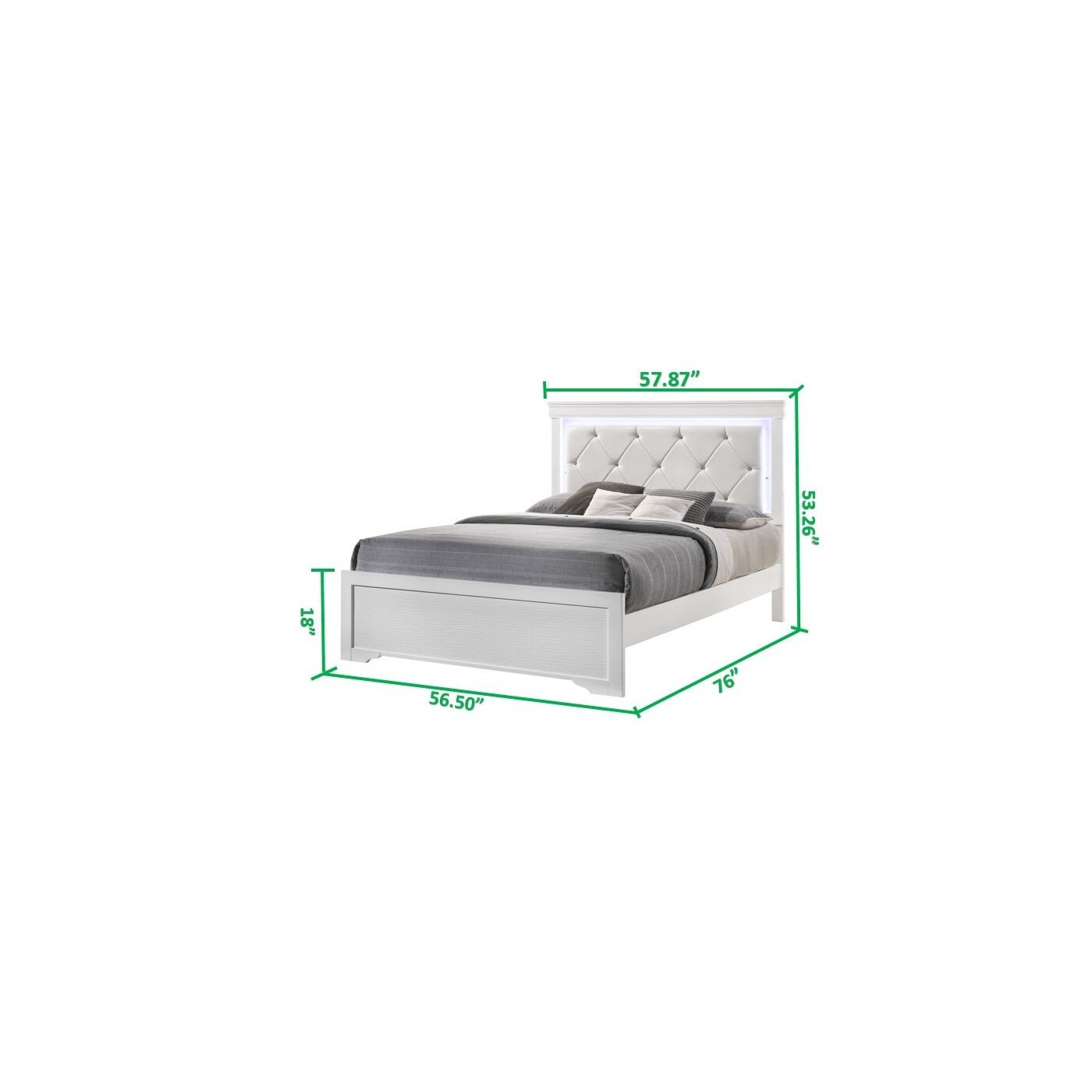 Brooklyn White Twin Platform Bed Frame - Modern Minimalist Wooden Bed for Small Spaces, Guest Rooms & Kids Bedrooms