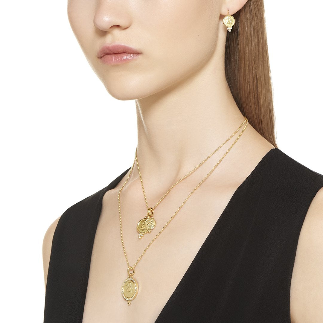 Temple St. Clair Ball Chain Necklace - 18K Gold Plated Elegant Jewelry for Women | Perfect for Everyday Wear, Date Night & Special Occasions