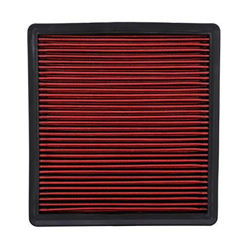 High Flow Washable Aluminum Air Filter Panel Replacement for Engine - 2385 Drop-in Air Filter for Improved Performance & Fuel Efficiency | Perfect for Off-Roading, Racing & Daily Driving