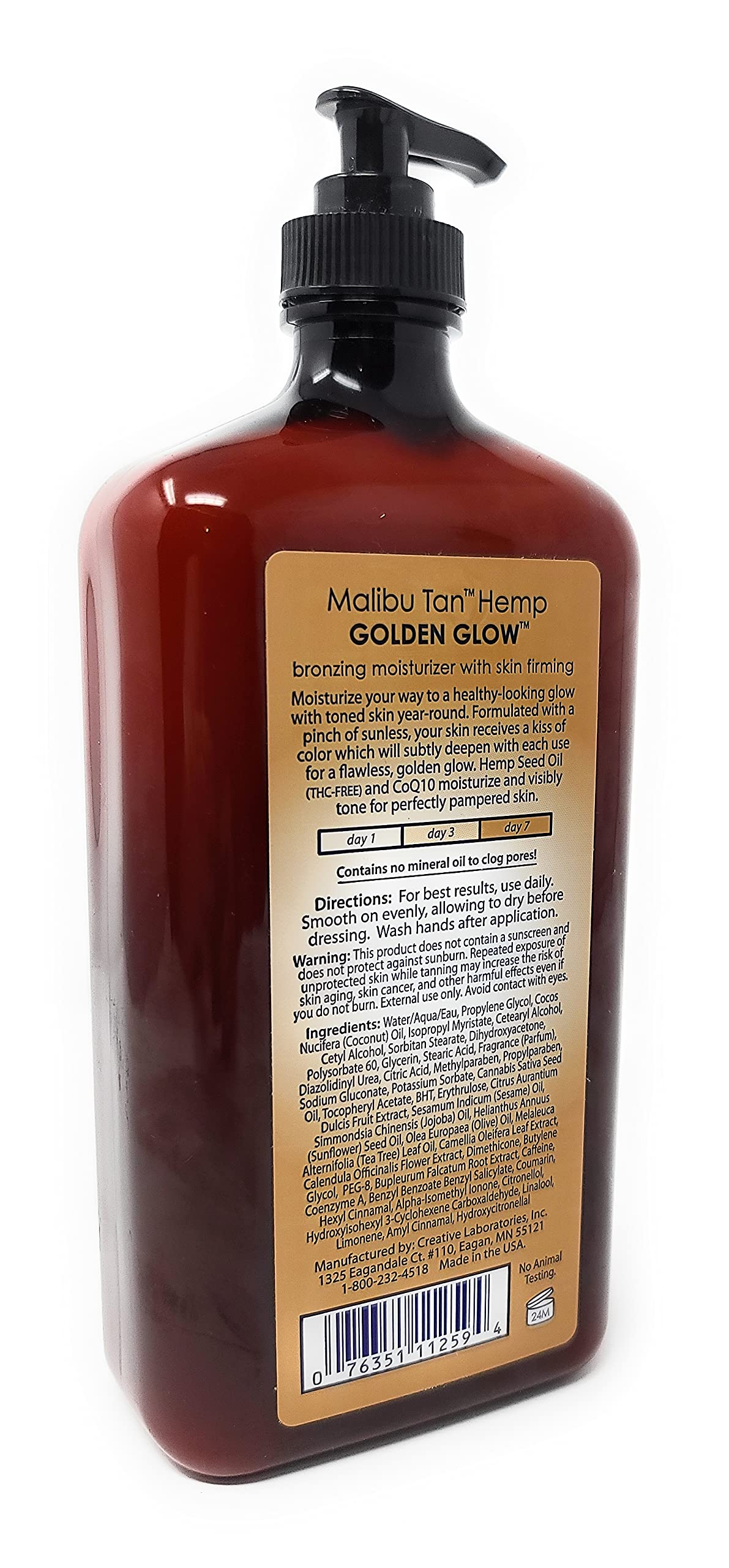 Malibu Hemp Tattoo Enhancing Body Moisturizer 25oz & Golden Glow Lotion 25.4oz Bundle - 40% Extra Free - Hydrating Skincare for Tattoo Care & Sun-Kissed Glow - Perfect for Post-Tattoo Healing & Summer Skin Radiance