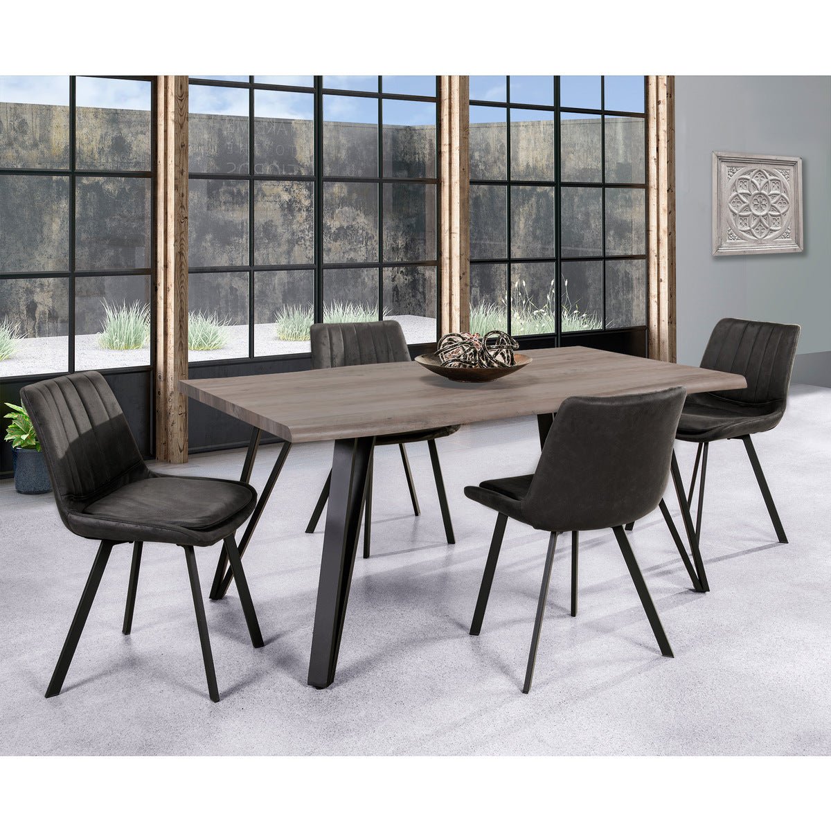 Premium Charcoal Side Chairs Set of 2 - Modern Dining Room Chairs for Kitchen, Living Room & Office (Open Box)