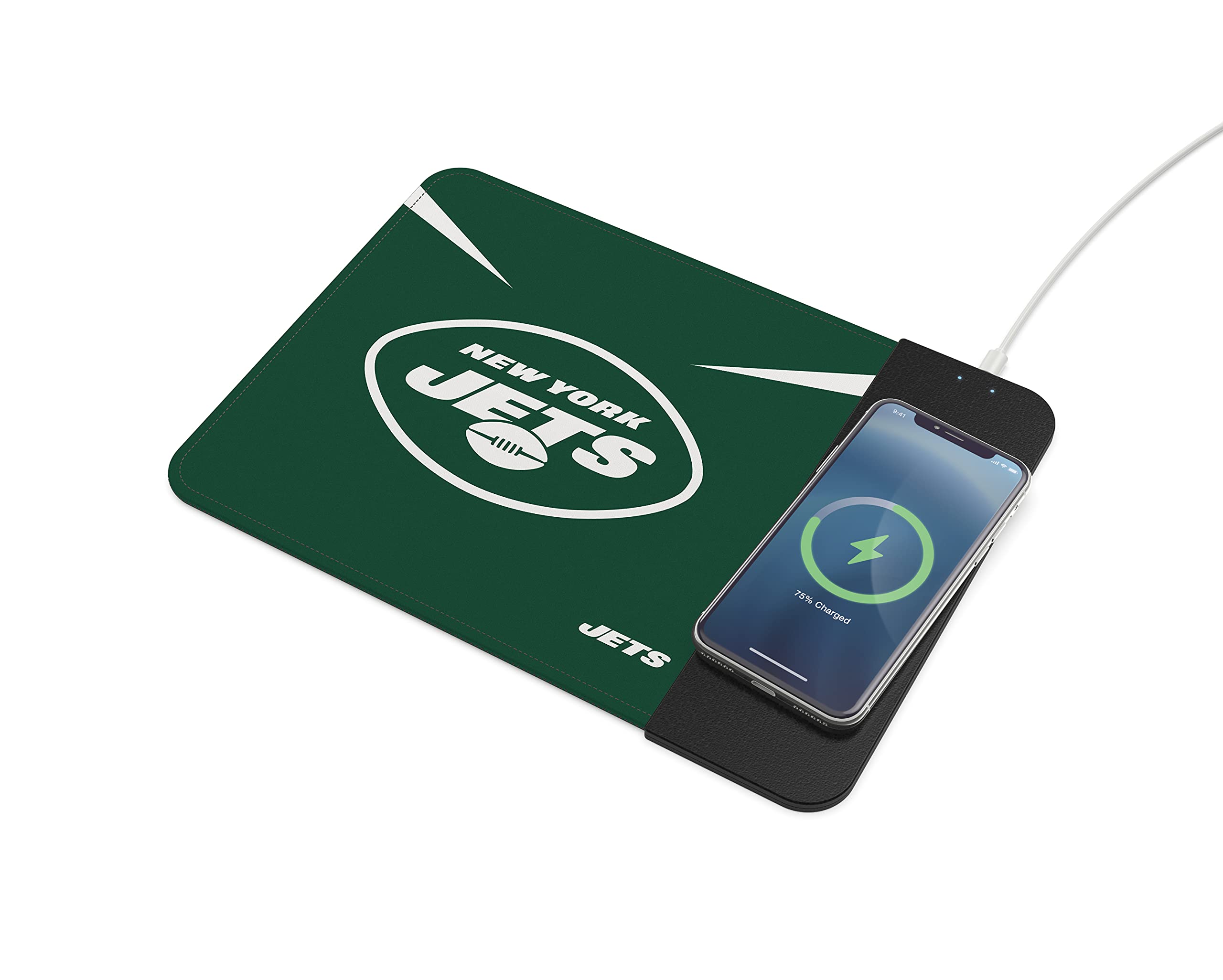 SOAR NFL Team Logo Wireless Charging Mouse Pad with Fast Qi Charging - Perfect for Gaming, Office, and Home Desk Setup