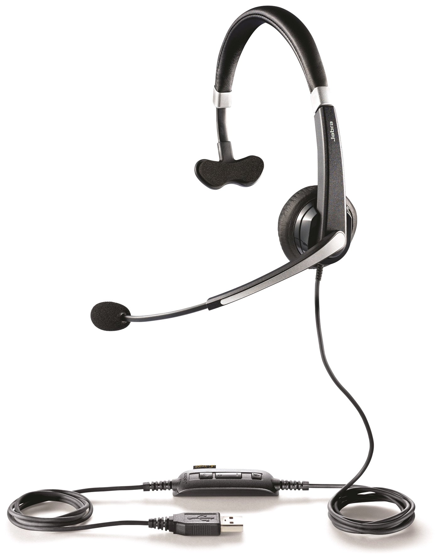 Jabra UC VOICE 550 Mono Corded Headset for Softphone - Noise Cancelling Office Headset with Boom Mic for Call Center, Customer Service & Remote Work (Compatible with Skype, Zoom, Teams)