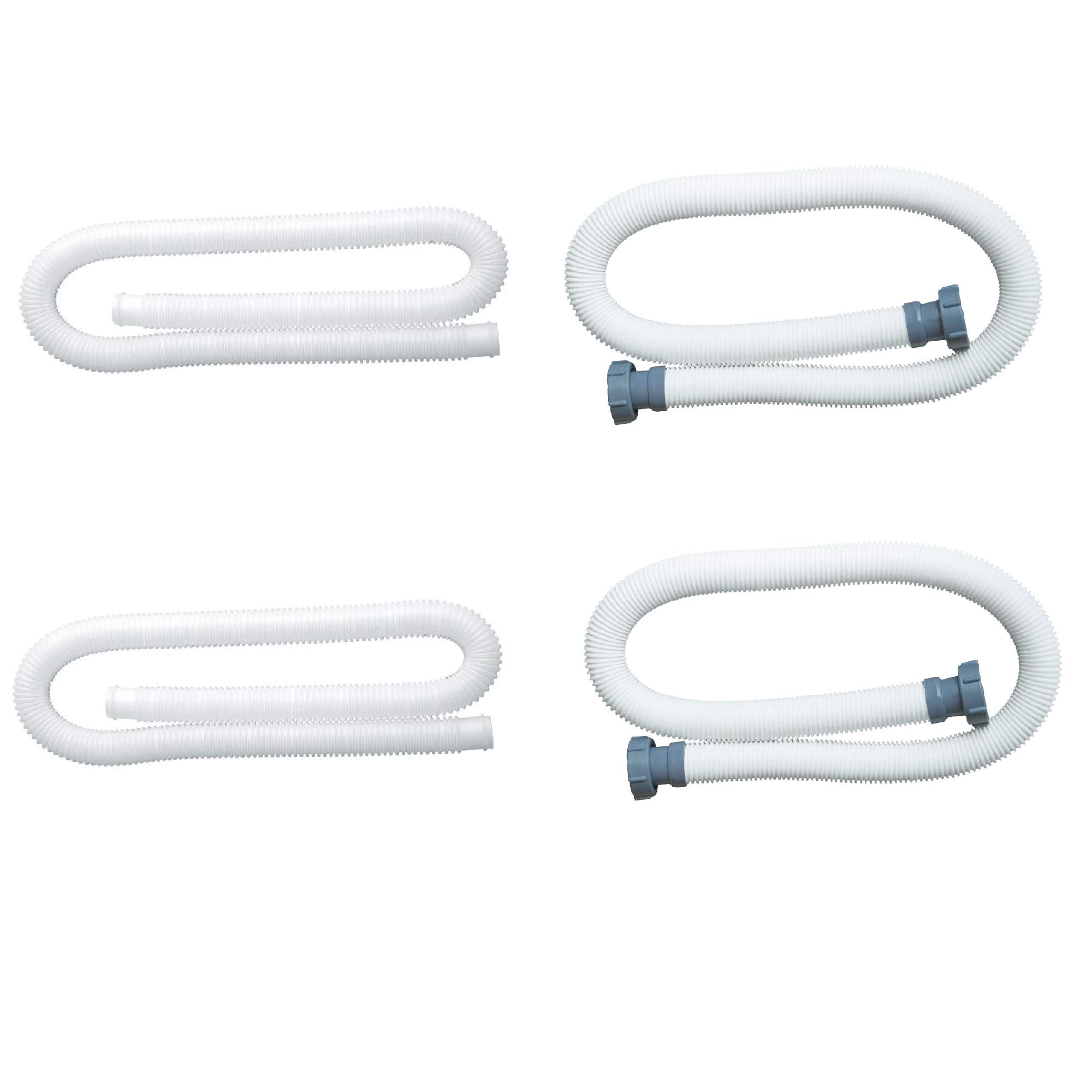 Intex 1.25In & 1.5In Replacement Hose Set (4 Pack) - Compatible with Above Ground Pools, Inflatable Hot Tubs, and Water Slides - Durable PVC Material for Long-Lasting Use