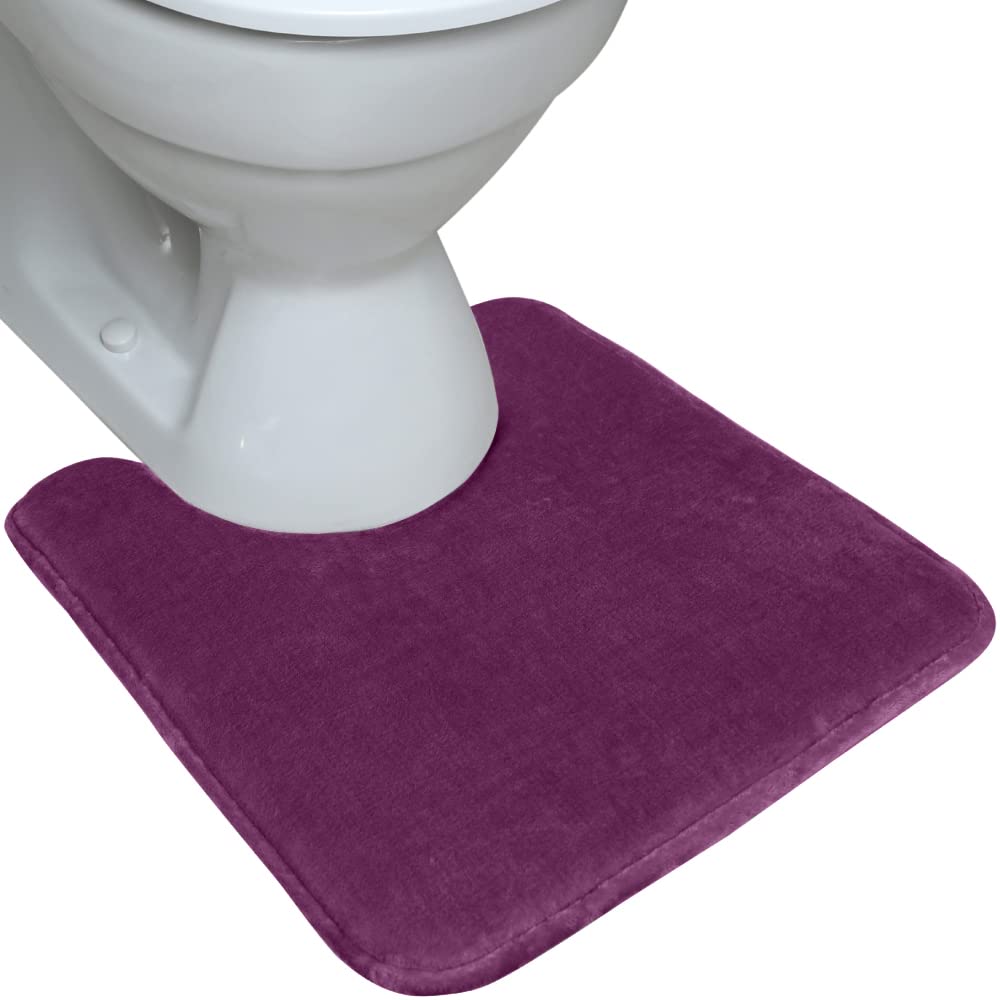 Premium Gorilla Grip Memory Foam Bathroom Rug - Ultra Soft Absorbent Velvet Toilet Mat with U-Shape Contour, Machine Washable, Non-Slip Bath Floor Mat for Bathroom, Bedroom & Vanity - 22.5