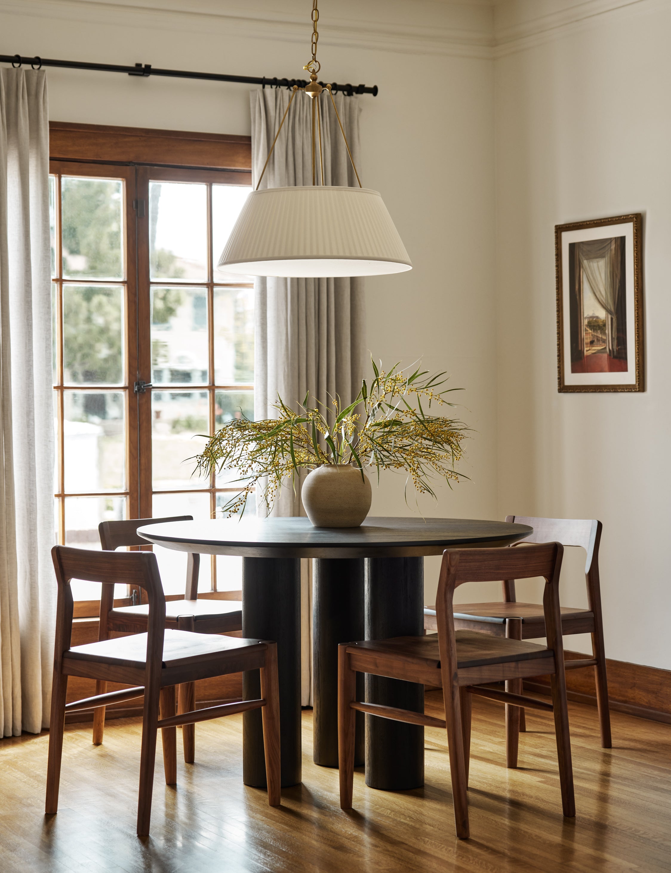 Drummond Dining Chairs Set of 2 - Modern Wooden Kitchen Chairs with Upholstered Seat - Perfect for Dining Room, Kitchen, and Breakfast Nook