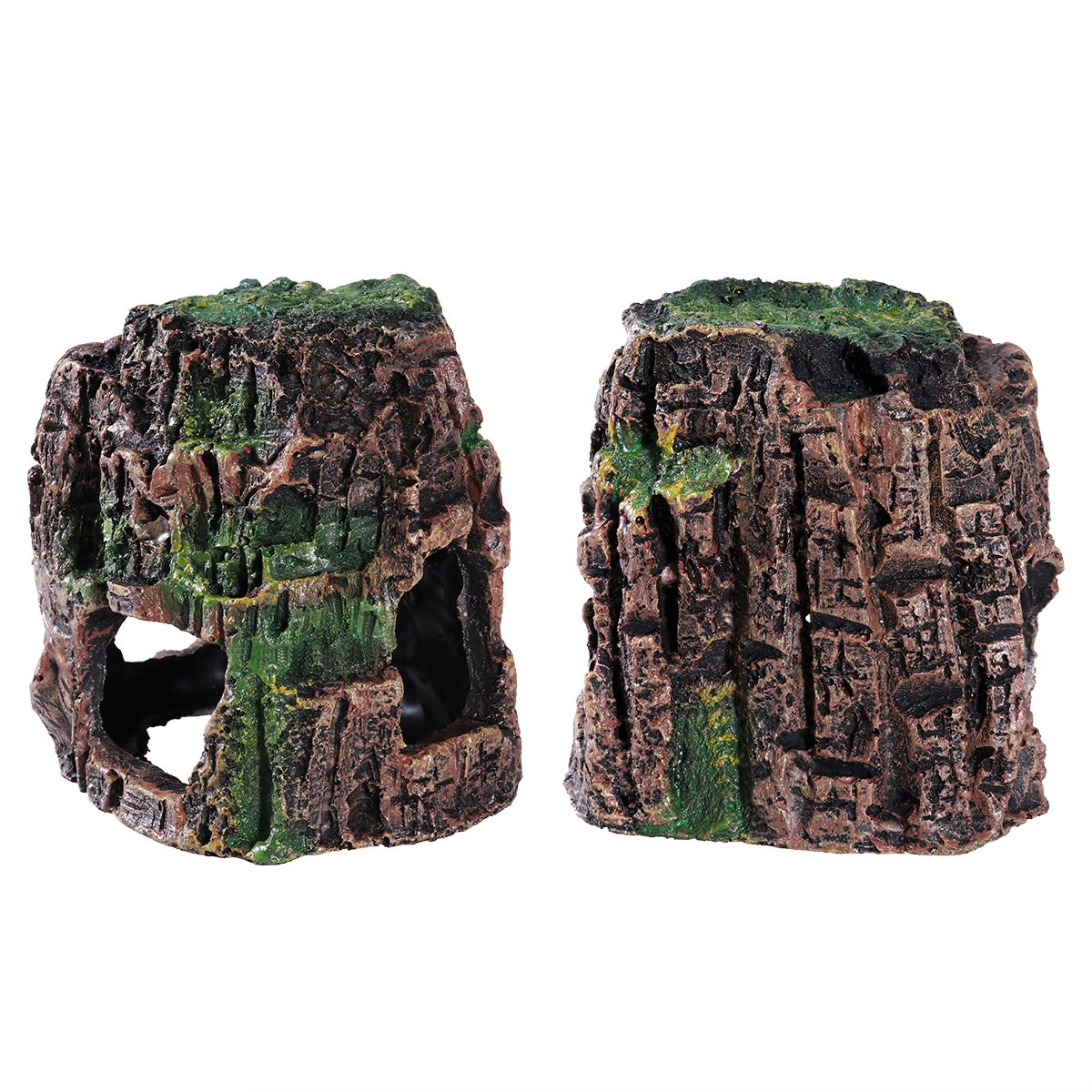 VORCOOL Aquarium Decor - Fish Tank Cave Hideout for Betta, Shrimp & Small Fish - Natural Landscape Ornament for Aquatic Pets (Perfect for Hiding, Breeding & Aquascaping)