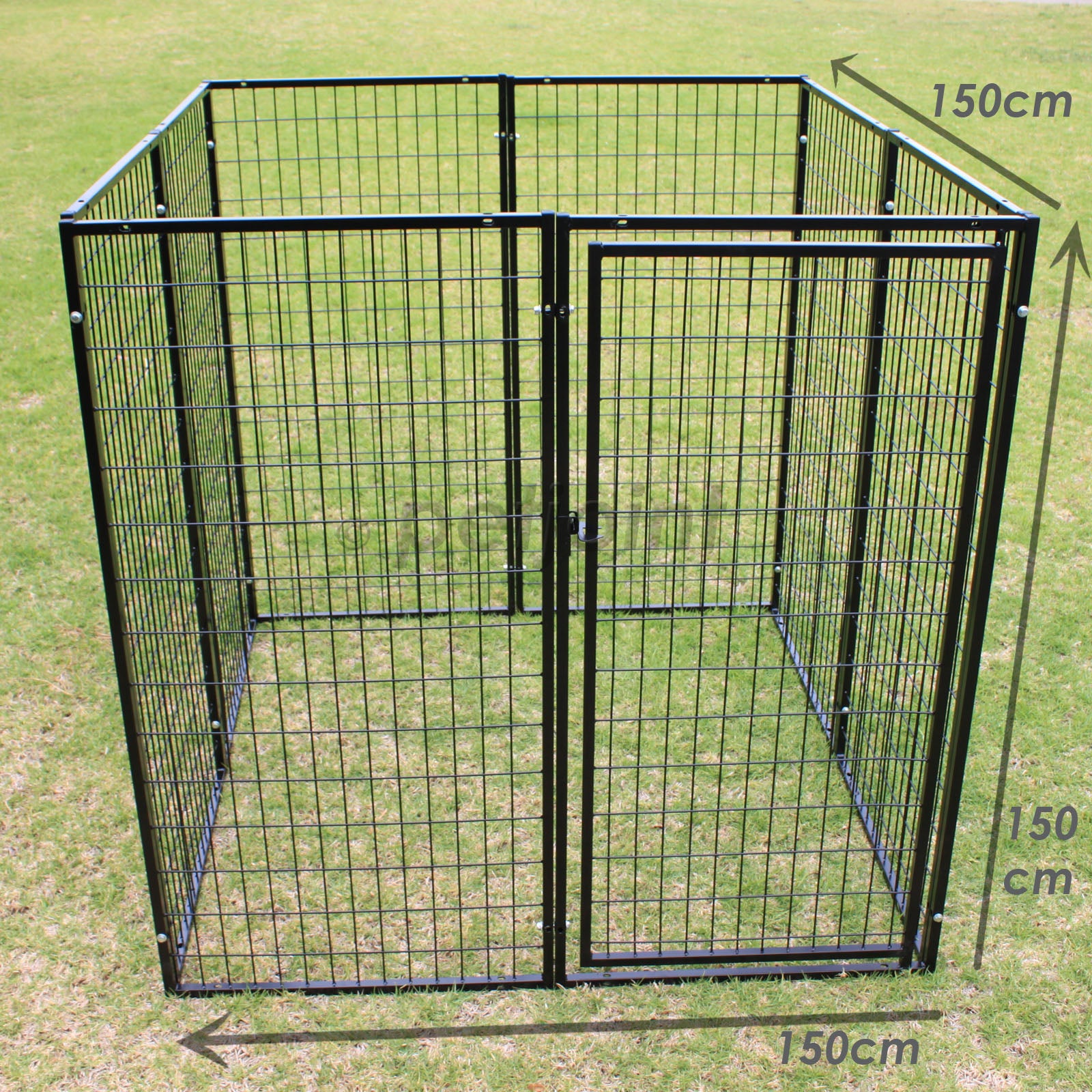 Heavy Duty Dog Pen with Waterproof Cover & Sturdy Frame - Outdoor Pet Playpen for Large Dogs, Puppies, and Animals - Perfect for Backyard, Camping, and Travel Use