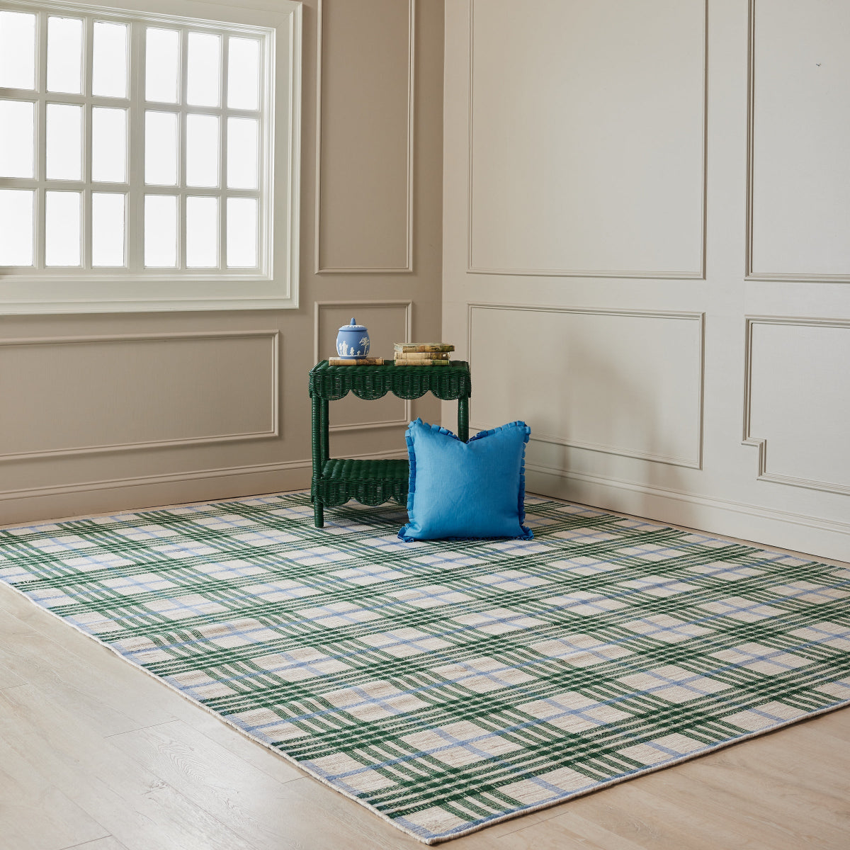 Cambridge Rug - Ridgeway Plaid Pattern Area Rug for Living Room, Bedroom, Home Decor - Soft & Durable Indoor Carpet for Cozy Spaces
