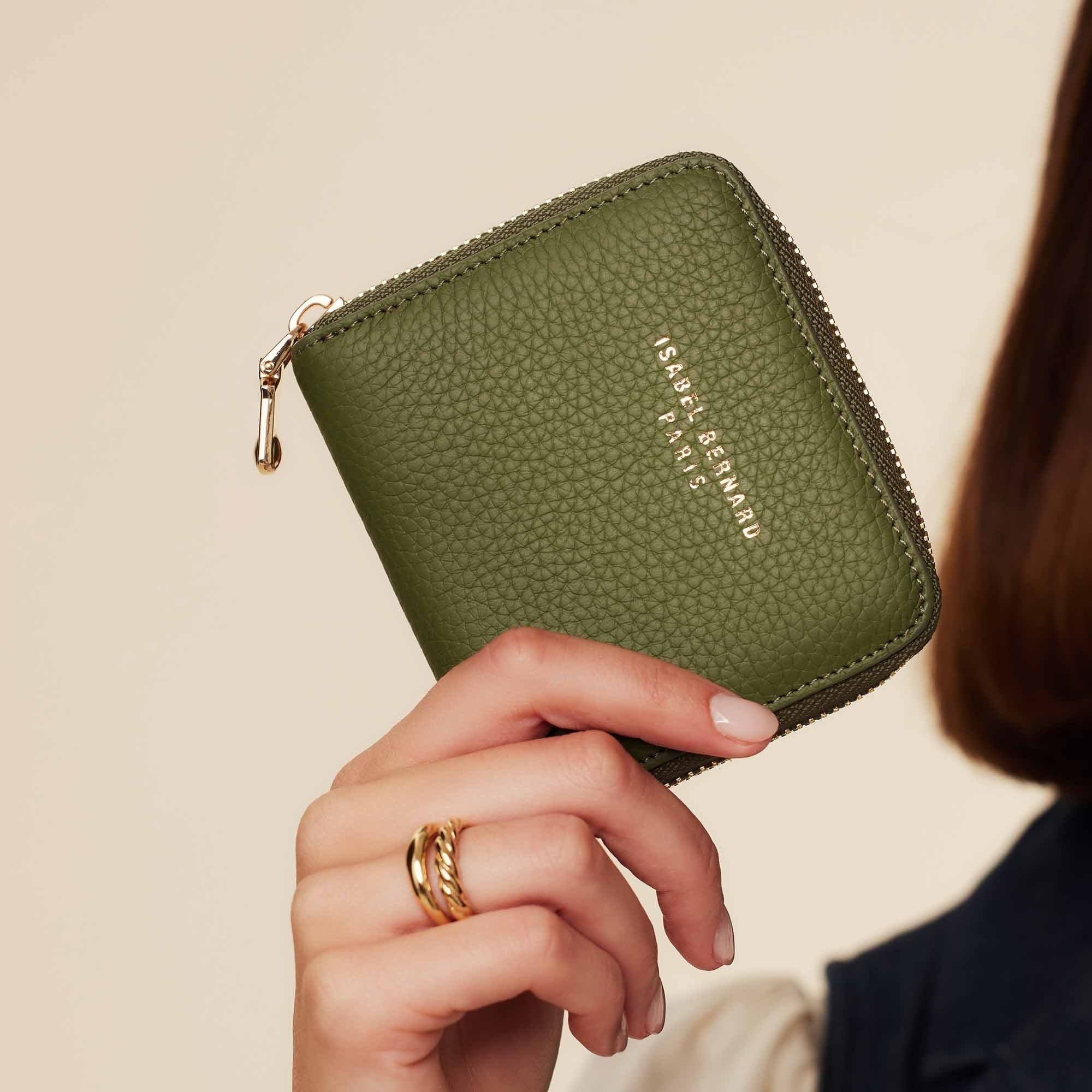 Isabel Green Calfskin Leather Handbag and Wallet Set for Women - Elegant Gift for Birthday, Anniversary & Travel Accessories