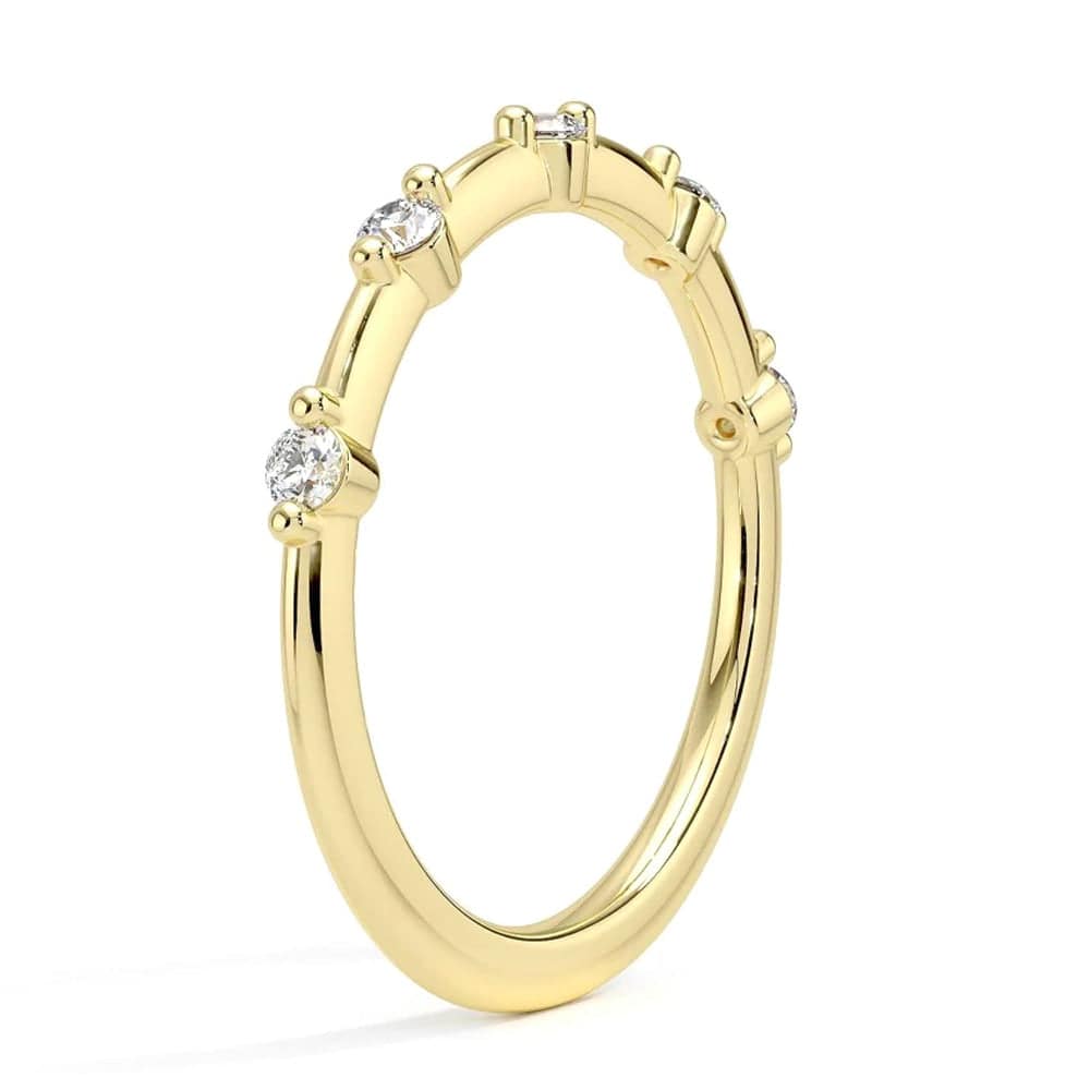 Lab Grown Diamond Shared Prong Spaced Band Ring - Elegant Stackable Wedding Band for Women, Perfect for Anniversary Gifts & Everyday Wear