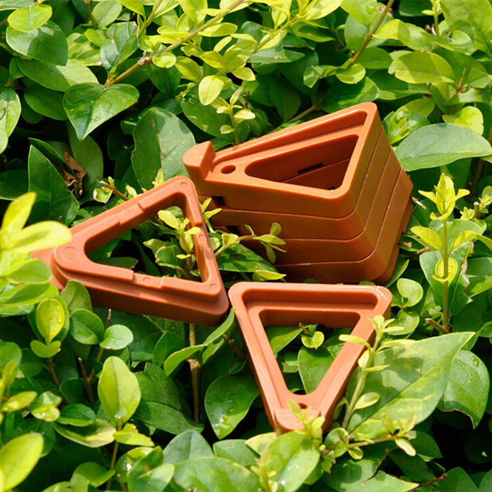 GWOKWAI 12Pcs Invisible Plant Pot Feet - DIY Adjustable Triangle Pot Risers for Indoor/Outdoor Gardening - Supports Small to Large Flower Planters & Containers - Perfect for Patio, Deck, Balcony & Garden Drainage