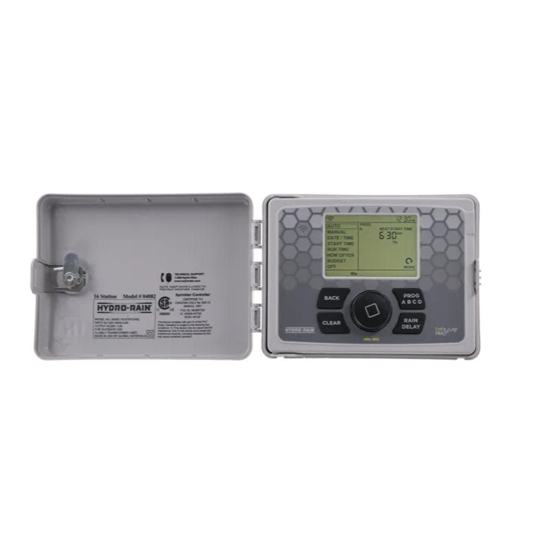 Hydro Rain HRC 400 WF 16 Station WiFi Smart Irrigation Controller for Lawn & Garden - Indoor/Outdoor Watering System with Mobile App Control