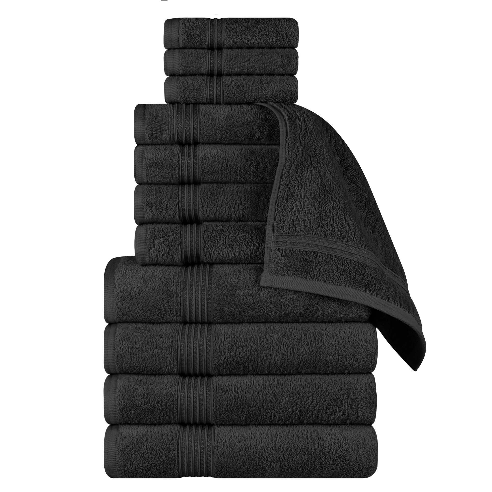 Premium 12-Piece Egyptian Cotton Towel Set - Ultra Soft, Highly Absorbent Bath Towels for Spa, Hotel & Luxury Home Use