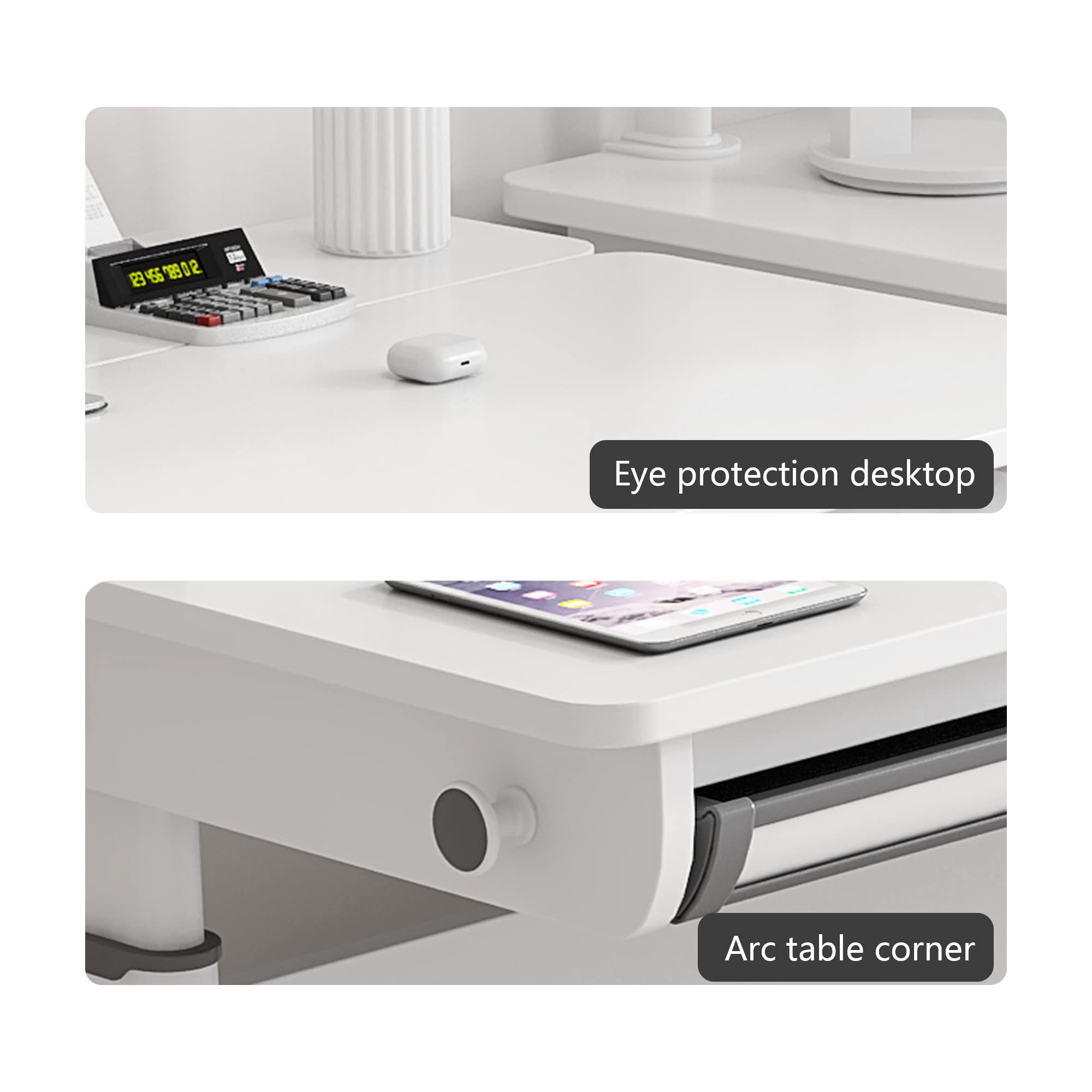 Adjustable Height Wooden Kids Study Desk with Tiltable Desktop & Pull-Out Storage Drawer - Perfect for Writing, Studying, Reading & Drawing - Includes Small Bookshelf (Ideal for Homeschooling & Bedroom Learning Spaces)