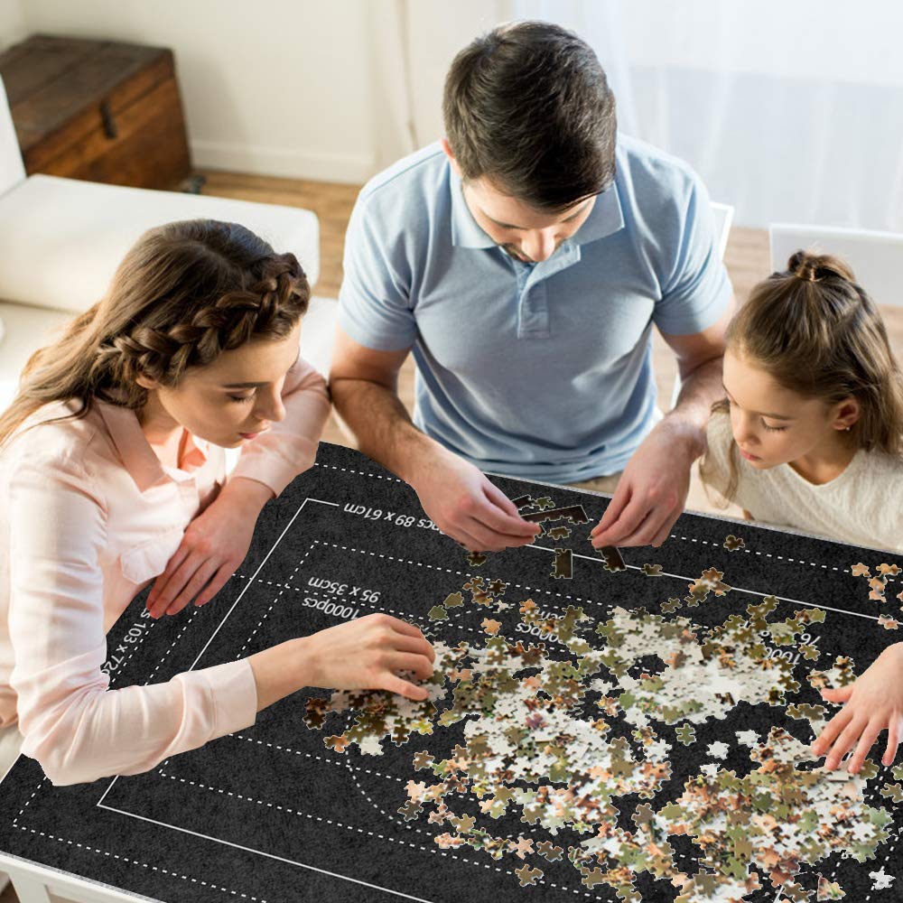 BangShou 2000-Piece Puzzle Mat with Inflatable Roller, Felt Jigsaw Mat Board, Puzzle Storage Mat, Foldable Puzzle Saver with Air Pump – Perfect for Organizing and Protecting Large Puzzles at Home or On the Go