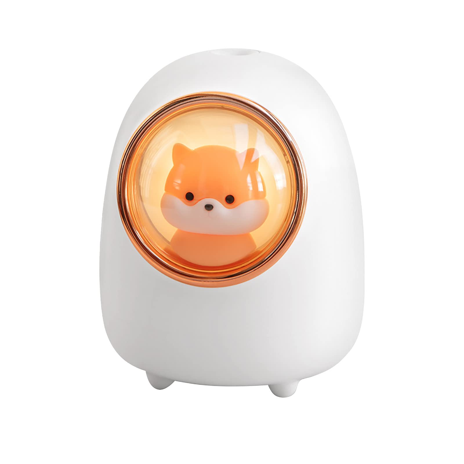 Comigeewa Premium Evaporative Air Humidifier - Space Capsule Design Small Humidifier with LED Night Light for Hamster Cages, Bedrooms & Offices | Quiet Mist Maker for Dry Air Relief, Pet Comfort & Better Sleep