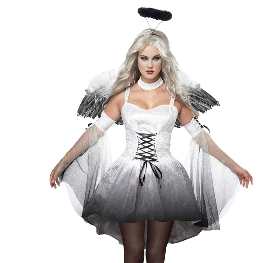 Sexy Vintage Wing Cosplay Dress for Women - Halloween Party Costume, Festival Outfit & Gothic Themed Events
