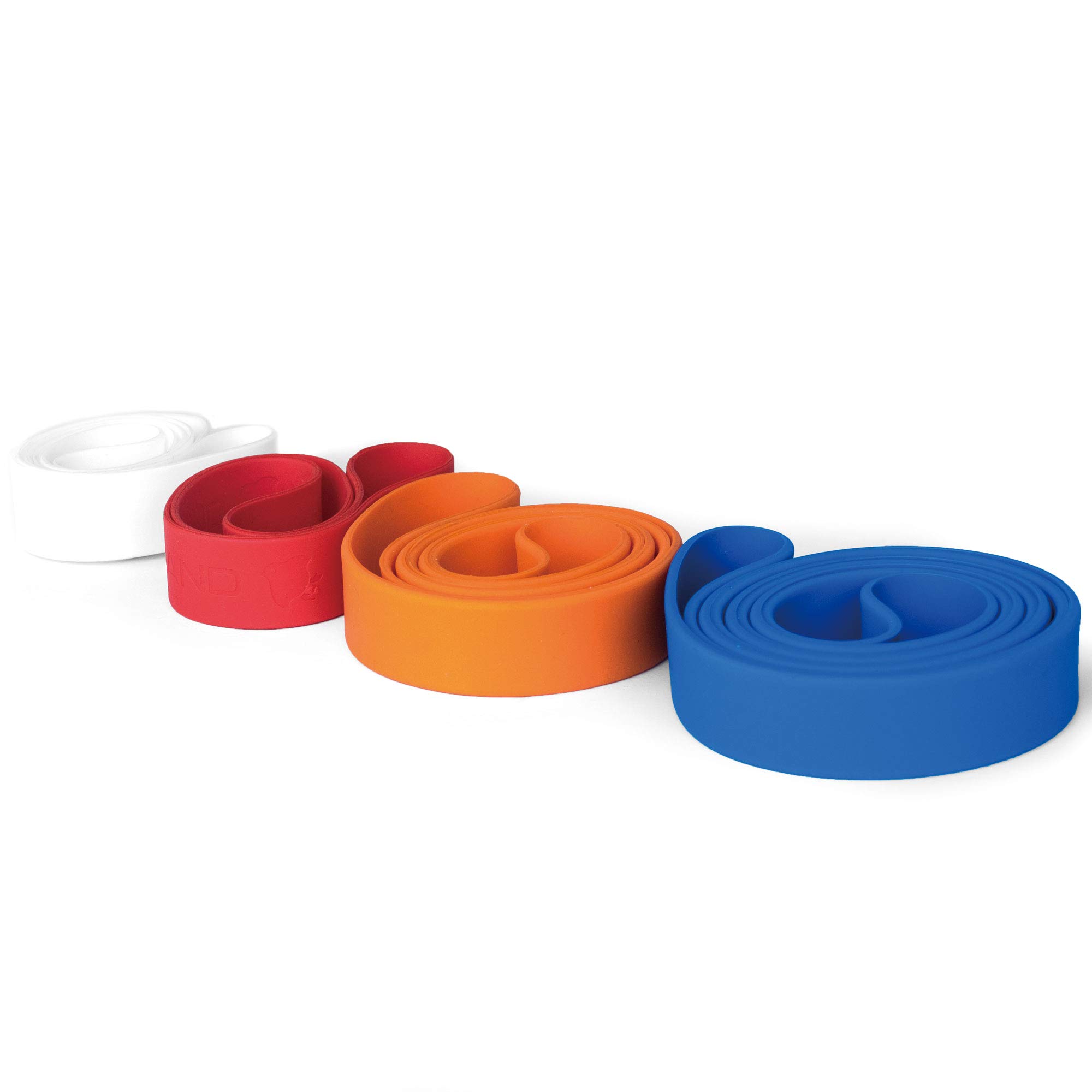 Grifiti Band Joes 12 18 24 36 Inch 4 Pack Durable Silicone Rubber Bands - Heat, Cold & UV Resistant for Cooking, Exercise, Art, Wrapping, Storage & Organization - Perfect for Kitchen, Office, Gym & Crafting