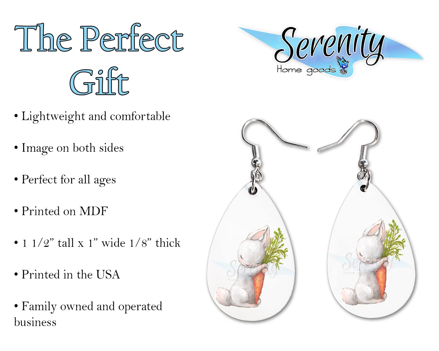 Easter Bunny Egg Dangle Earrings Set for Women - Cute Spring Holiday Jewelry Gifts - Double Sided Printed Fashion Earrings - Perfect for Easter Sunday, Passover & Spring Parties - Adorable Gift for Girlfriend, Wife & Teens