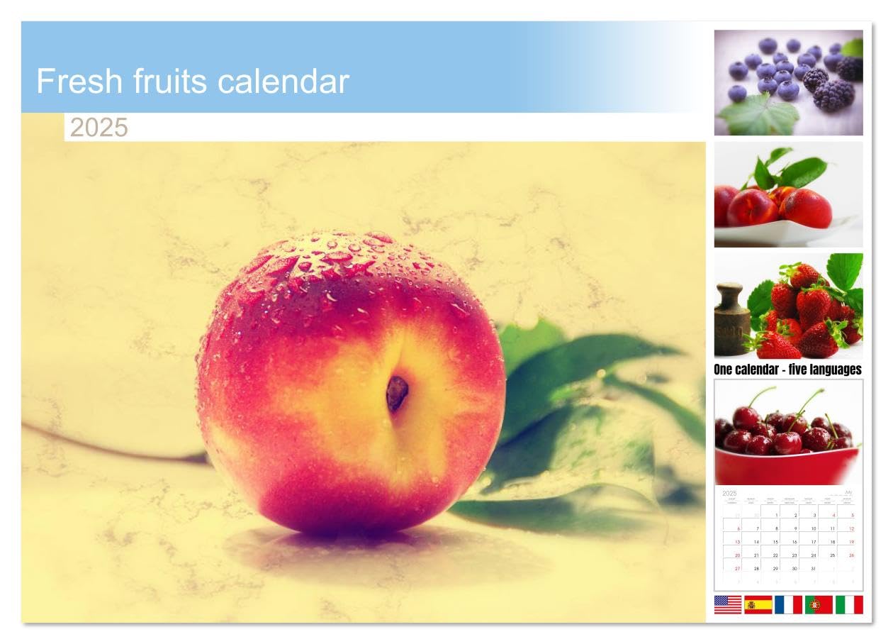 2025 Fresh Fruits Monthly Wall Calendar - 11.7