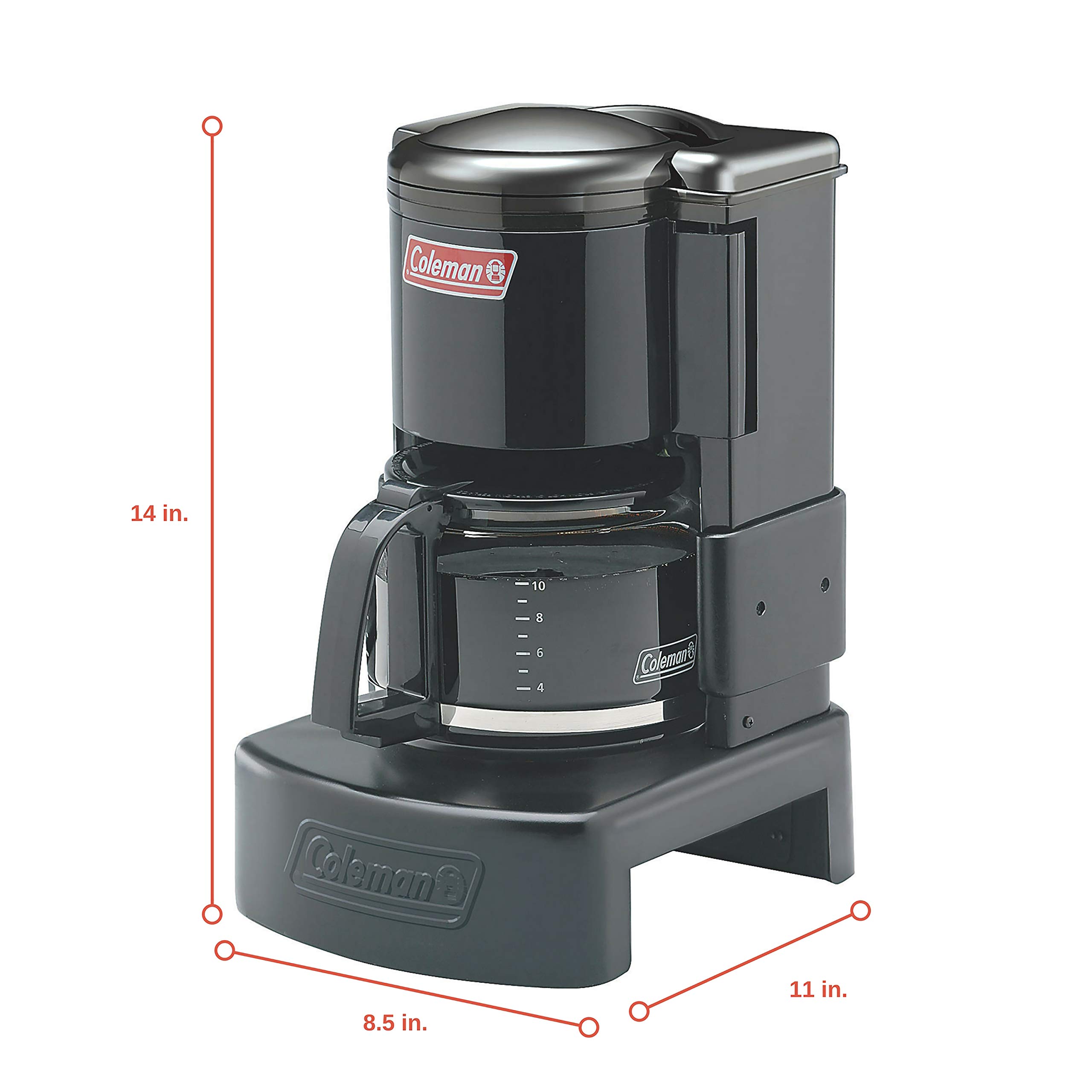 Coleman Camping Coffee Maker - Portable Drip Coffee Brewer for Outdoor Adventures, Hiking & Backpacking - Black | Perfect for Camping, RV Trips & Emergency Preparedness