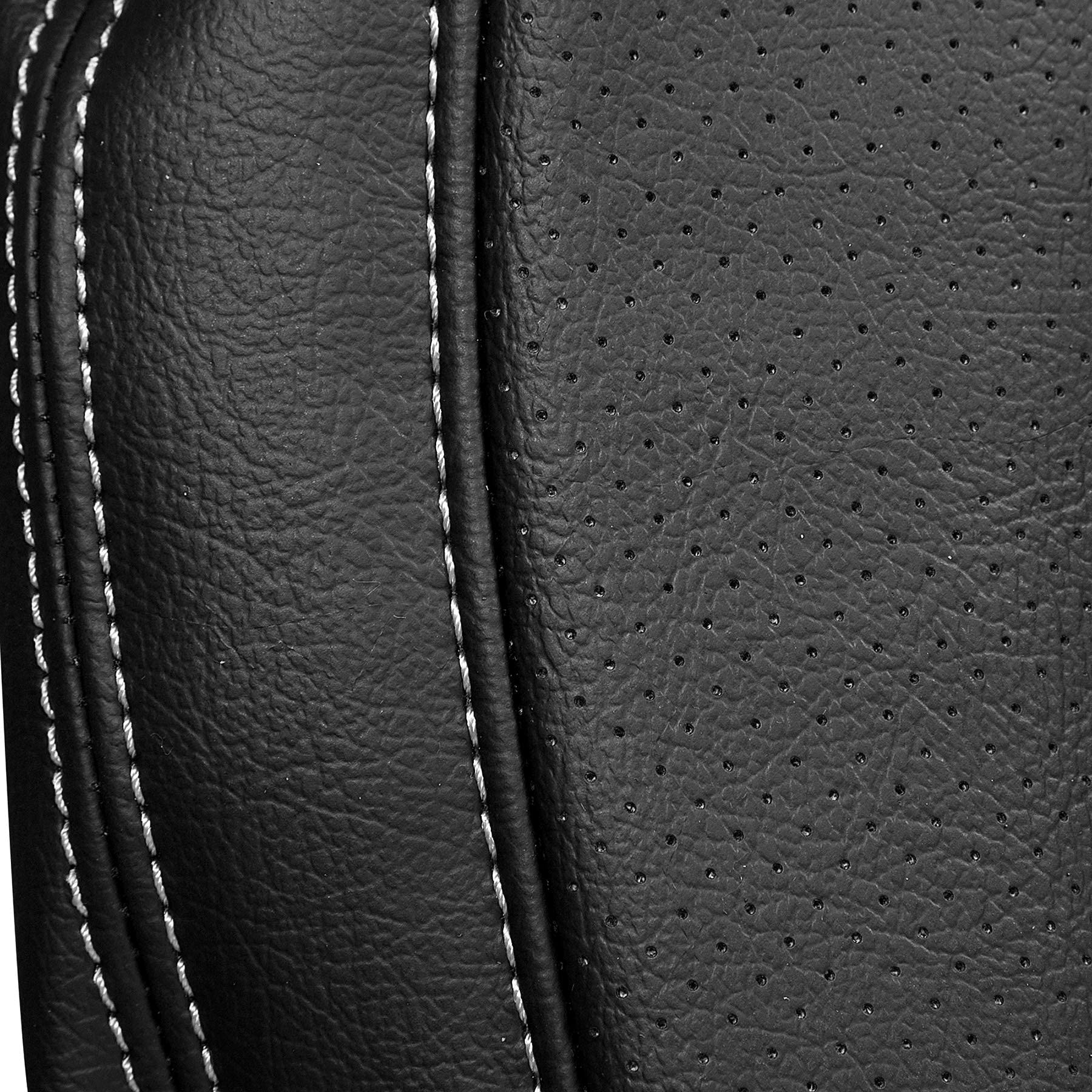 HECASA Full Set Artificial Leather Seat Covers for 2014-2018 Chevrolet Silverado LT Double Cab - Front & Back Seat Protectors | Durable, Custom Fit Car Accessories for Enhanced Comfort & Style