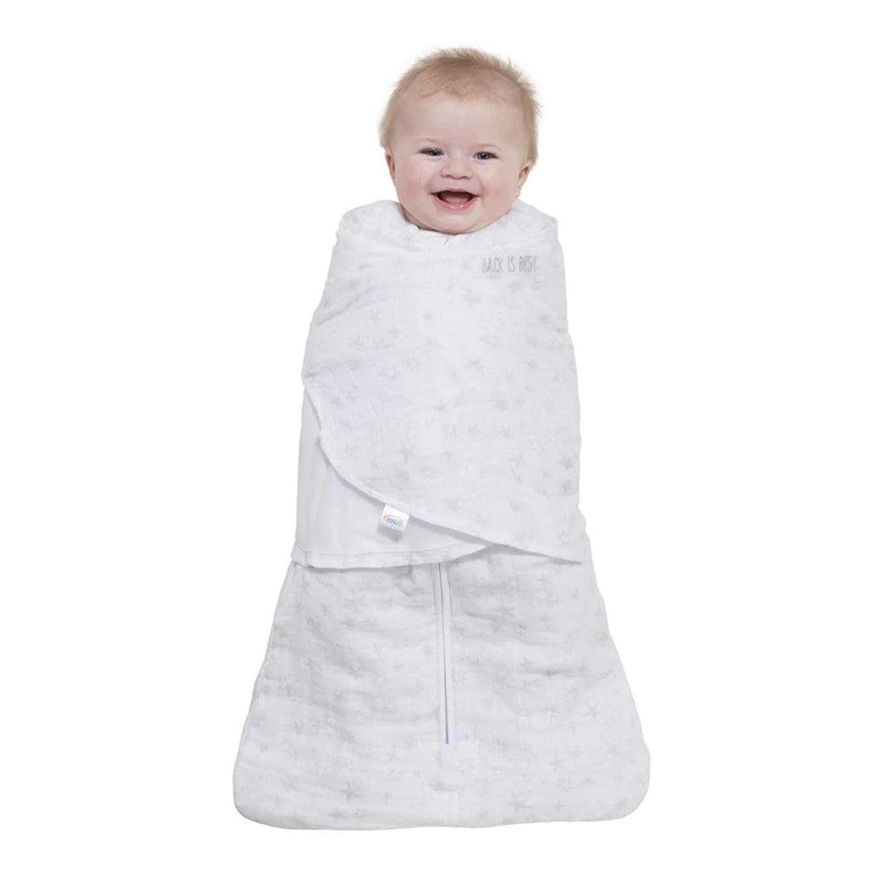 Halo Sleepsack Swaddle - Quilted Muslin Baby Wrap Blanket, Grey Constellation Design for Newborns & Infants | Perfect for Swaddling, Sleeping & Comfort