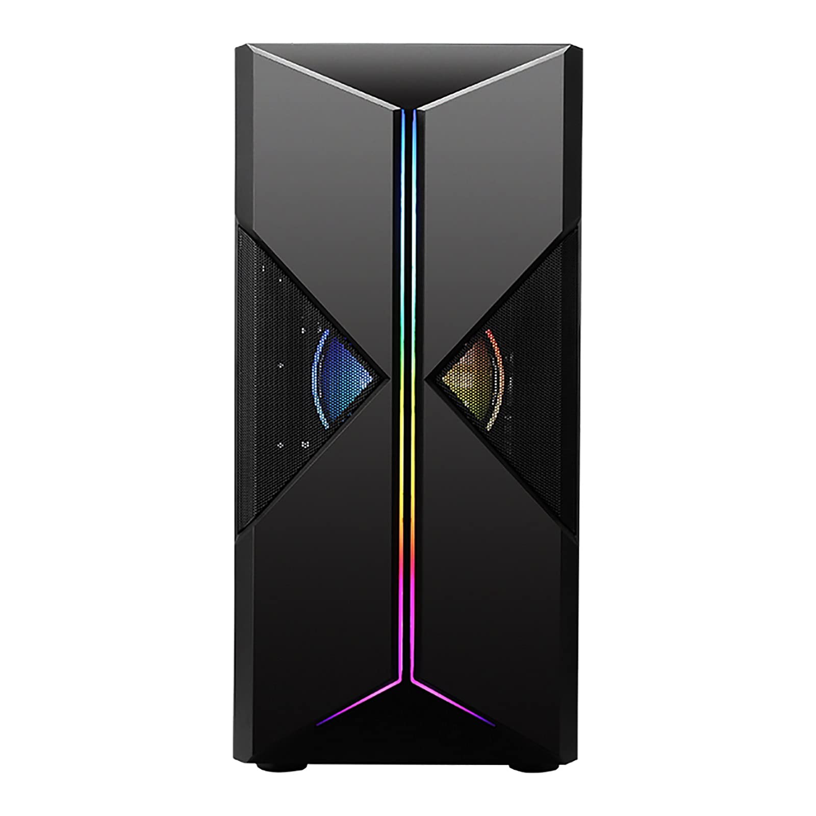 ATX Gaming Case - Micro ATX PC Case with Acrylic Glass Panel, Mid Tower Computer Chassis with Fan & Water Cooling Support - Perfect for Gaming Rigs & Workstation Builds