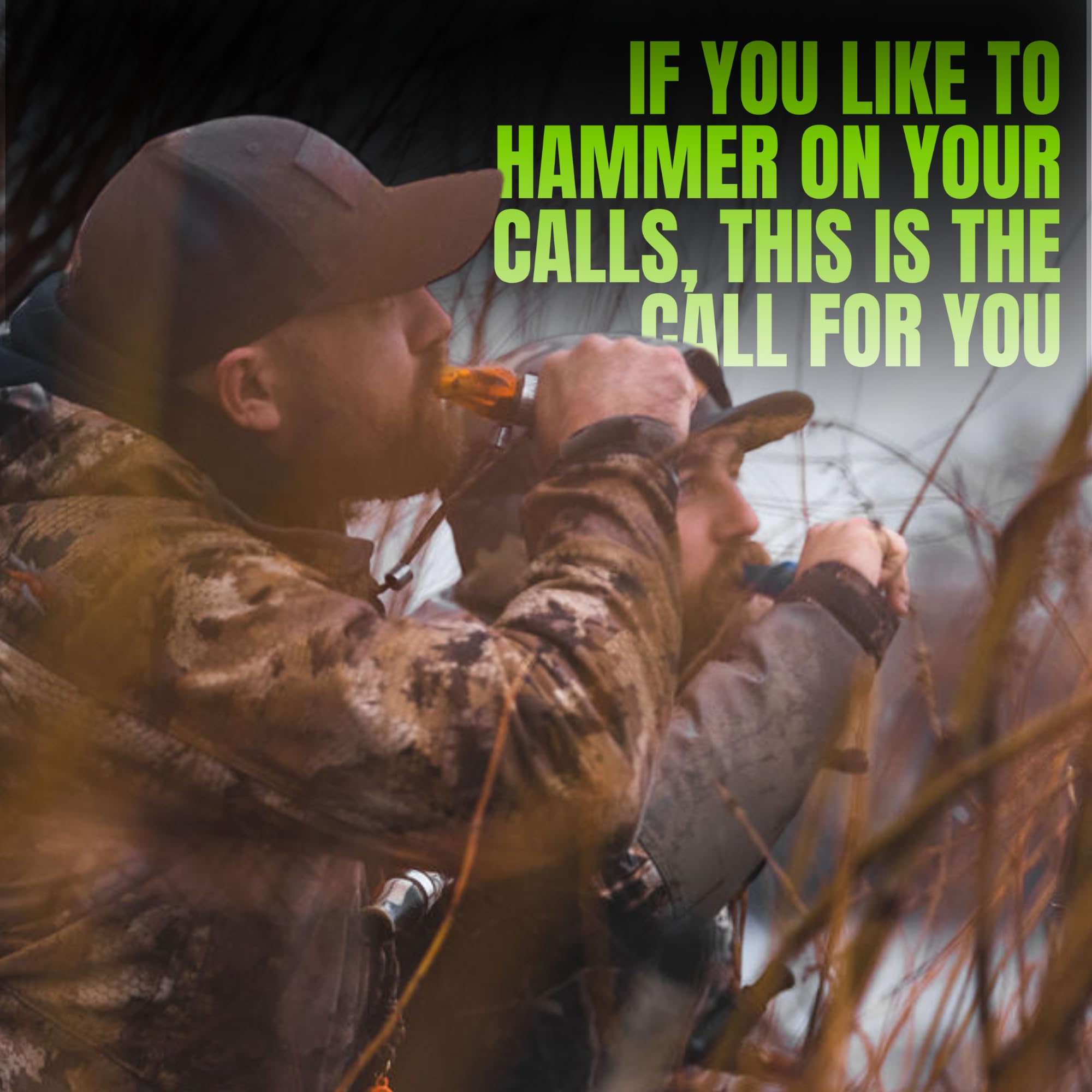 Premium Double Reed Duck Call for Mallard Hunting - Realistic Sound & Superior Tone - Loud & Controllable Waterfowl Call - Best Duck Hunting Accessories for Wetlands, Marshes & Field Hunting